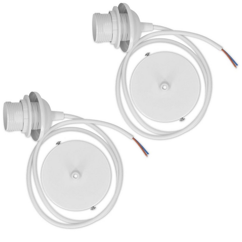 kwmobile Lampenfassung, E27 Lampenfassung mit Deckenbefestigung Set 2x Lampenaufhängung mit kwmobile Lampenfassung, E27 Lampenfassung mit Deckenbefestigung Set 2x Lampenaufhängung mit