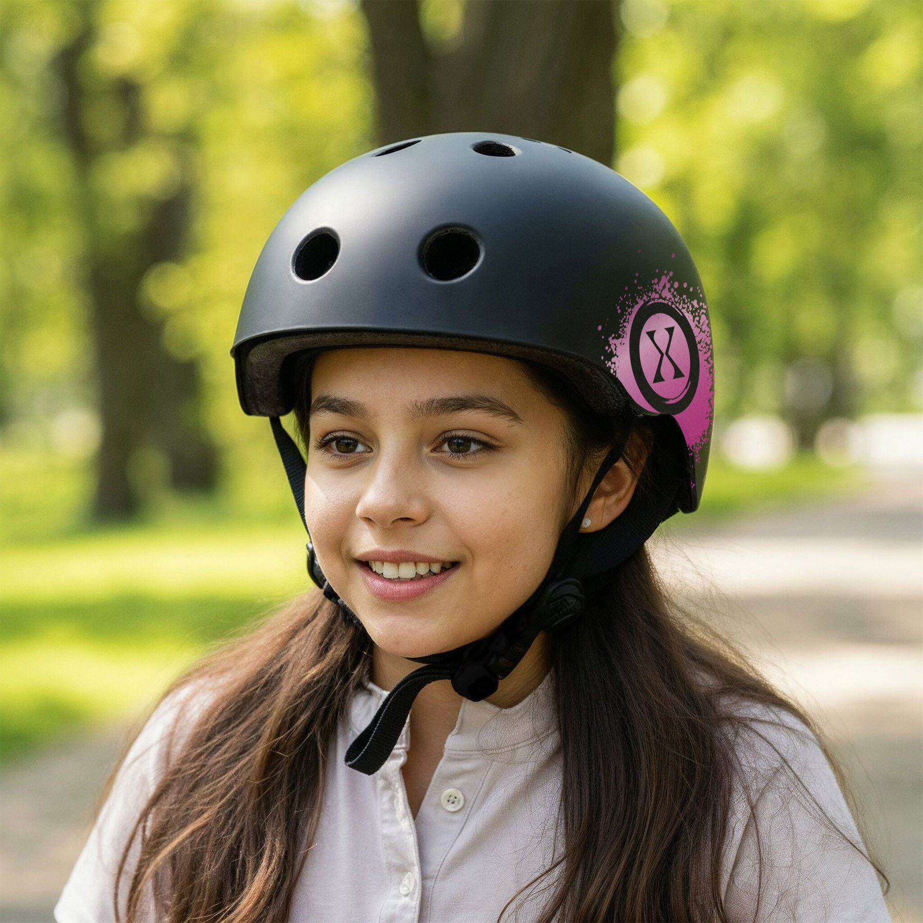 NILS EXTREME Skatehelm MTW001 FLY HELM ROSA XS (48–52 cm) NILS EXTREME (Spar-Set, 1-tlg., 58-61 cm leicht), leicht, Out-mold, Drehrad-Verstellsystem, 11 Öffnungen