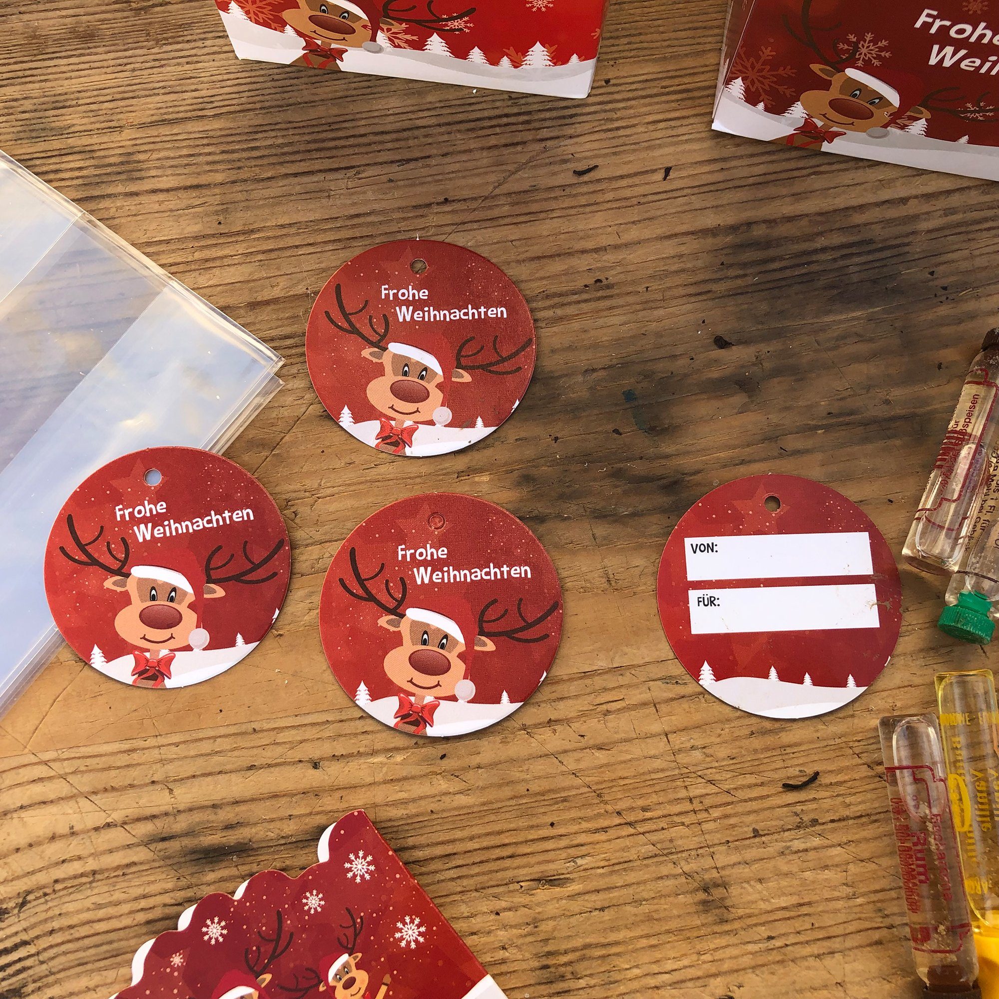 Annastore Vorratsdose 36 x Gebäcktüten Rentier Bodenbeutel für Weihnachtsplätzchen, Bonbontüten, Geschenktüten – Bild 5 von 5