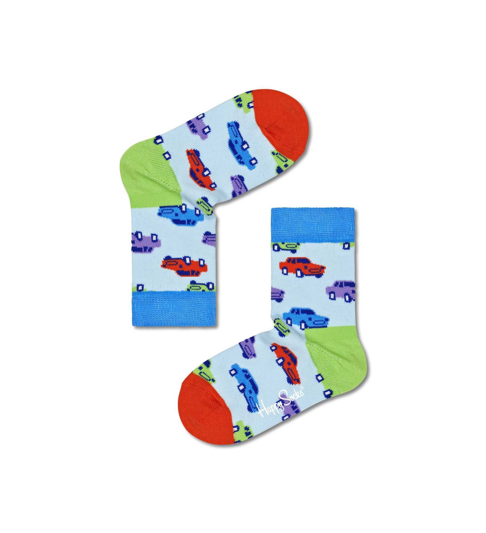 Happy Socks Roadtrip Freizeitsocken 3er unisex, Kinder Geschenkbox - Socken Pack