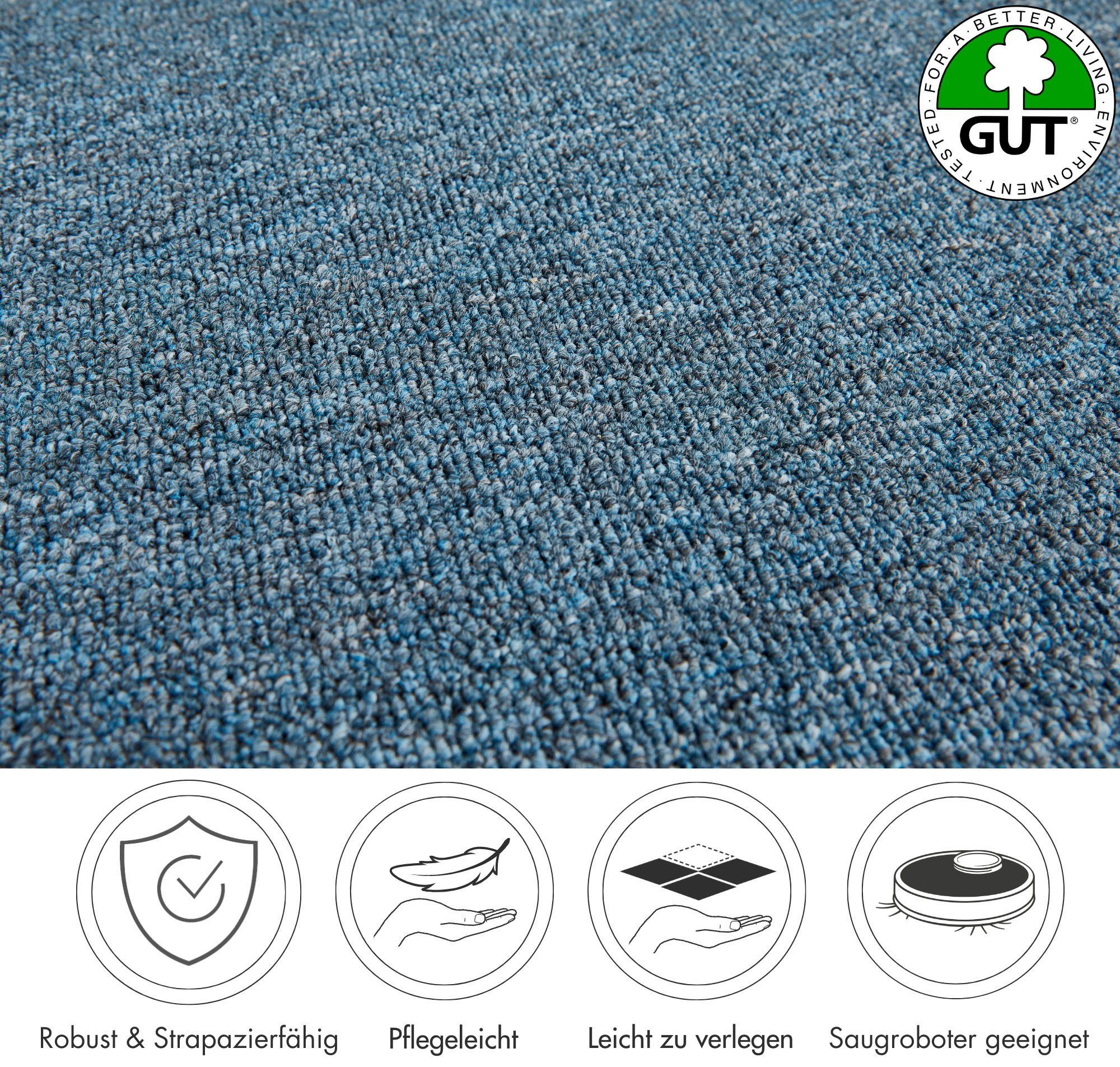 Andiamo Teppichboden Bob, Feinschlinge, Gesamthöhe 4,5 mm, Luxusklasse LC1, rechteckig, meliert, Breite 200, 400 oder 500 cm, strapazierfähig & pflegeleicht