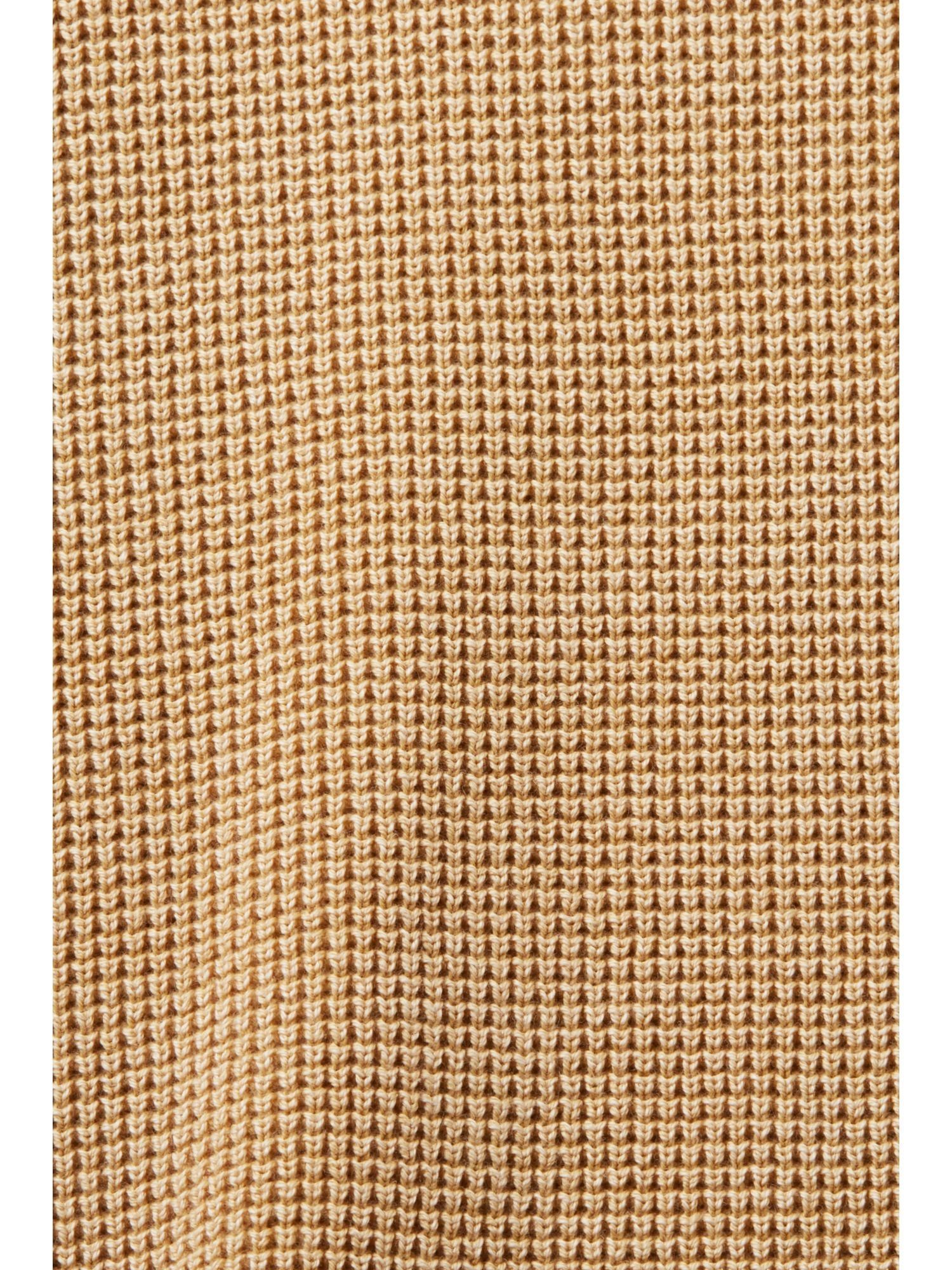 Rundhalsausschnitt, BEIGE Rundhalspullover % Pullover Baumwolle 100 mit Esprit