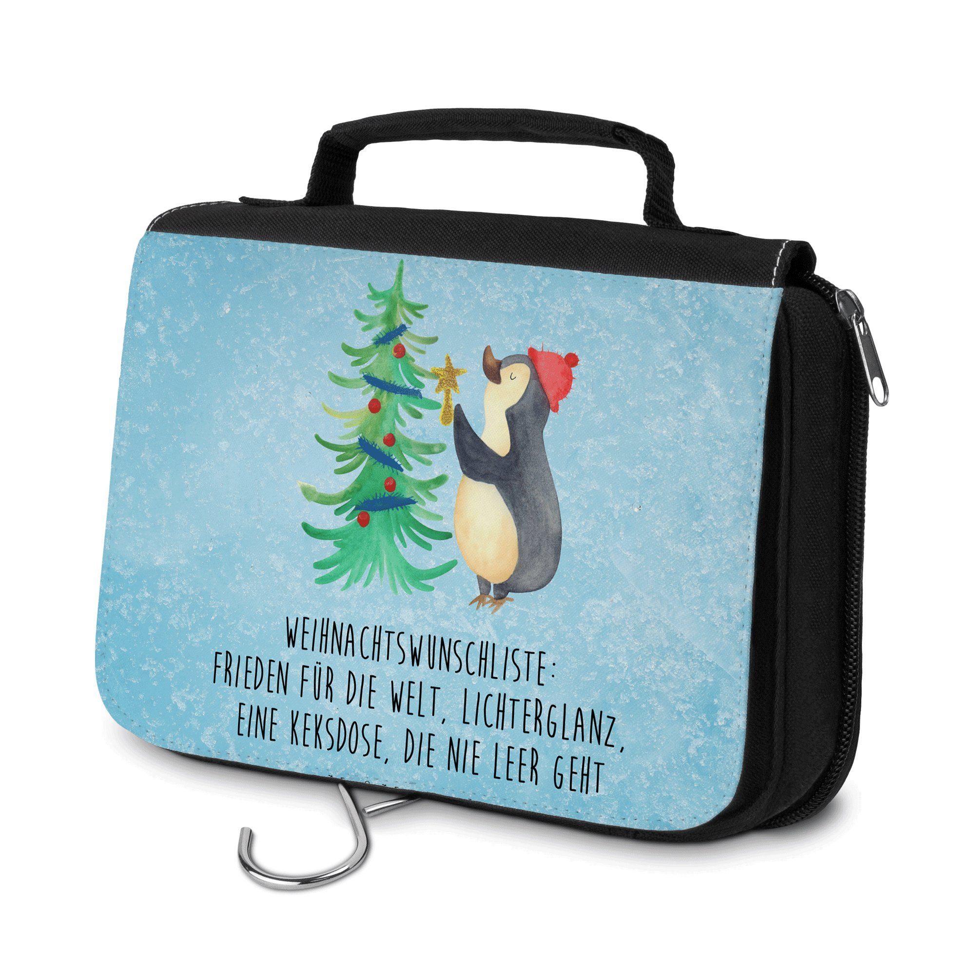 Eisblau Panda (1-tlg) Pinguin - Weih - Waschtasche, Damen, & Weihnachtsbaum Mr. Mrs. Geschenk, Kulturbeutel