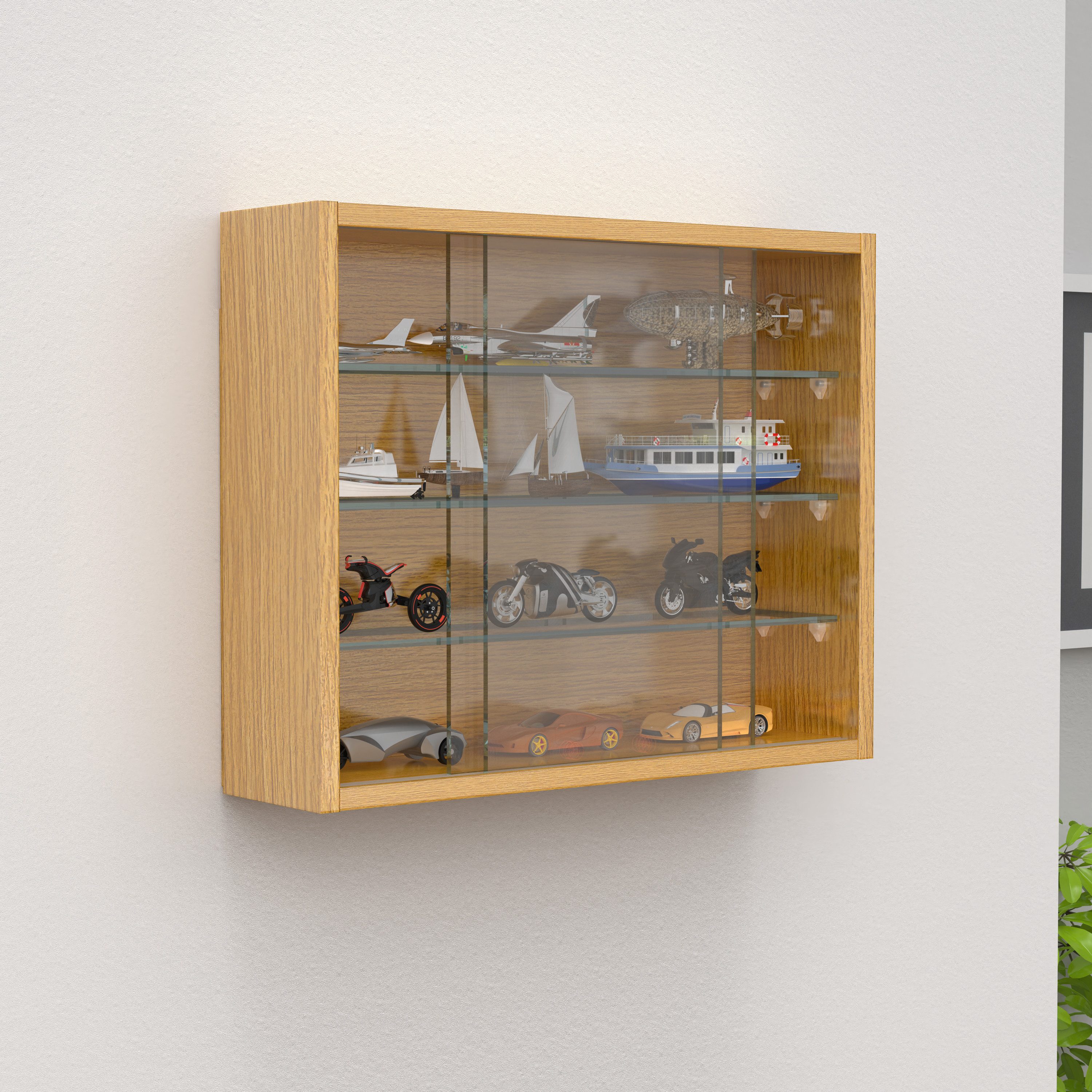 VCM Hängevitrine Wandvitrine Drivalo mit Schiebetüren und Glasvitrine hängend, Modern und platzsparend