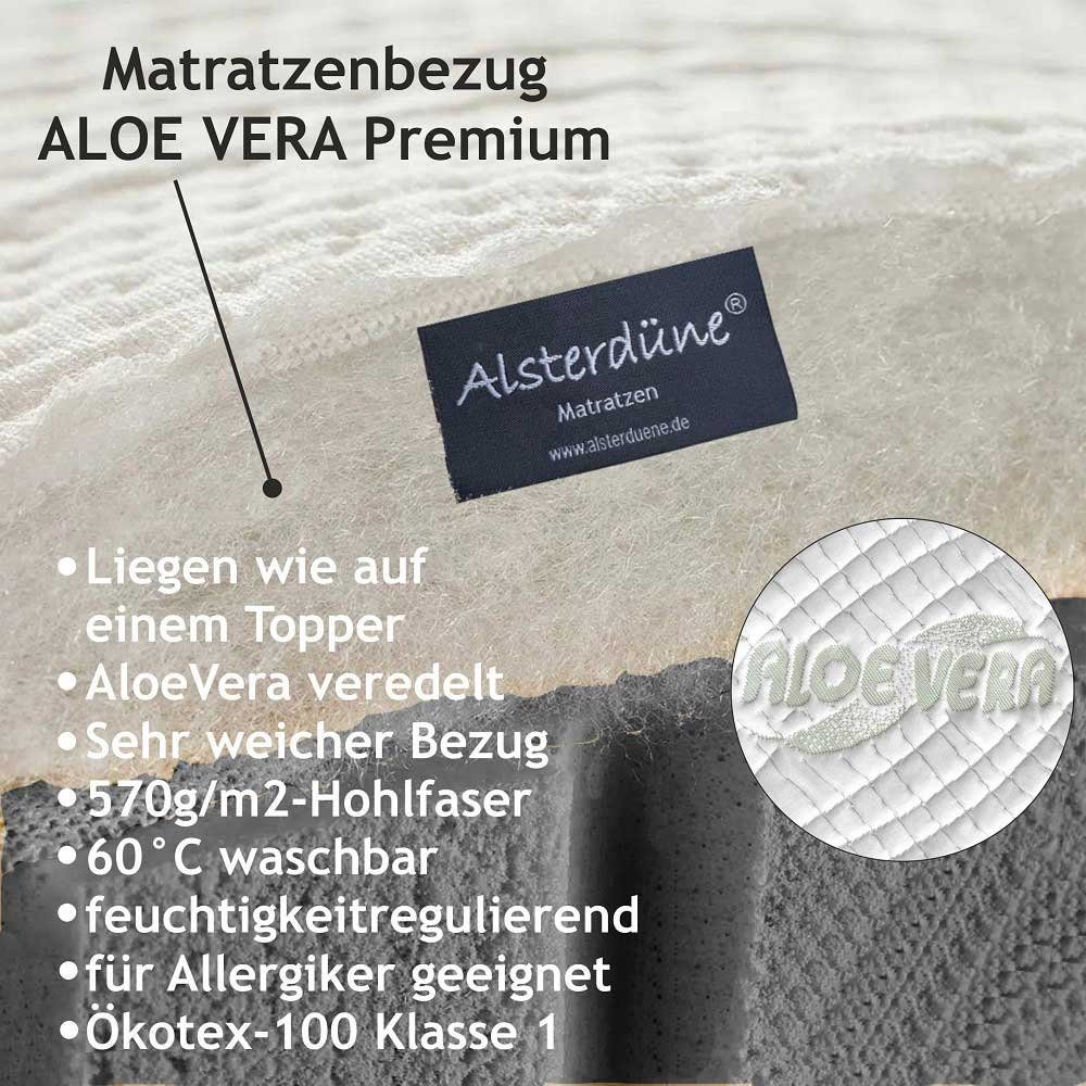 Jugendmatratze ALSTERDÜNE® 16 Alsterdüne, Made Germany, in DELUXE 7-Zonen, hoch 16cm, cm Höhe