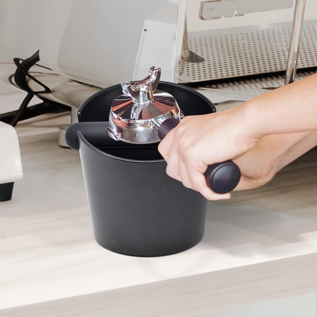 JOEJI’S KITCHEN Box Espresso Siebträger Knock Zubehör Abklopfbehälter Maschinen Kaffeeservice für