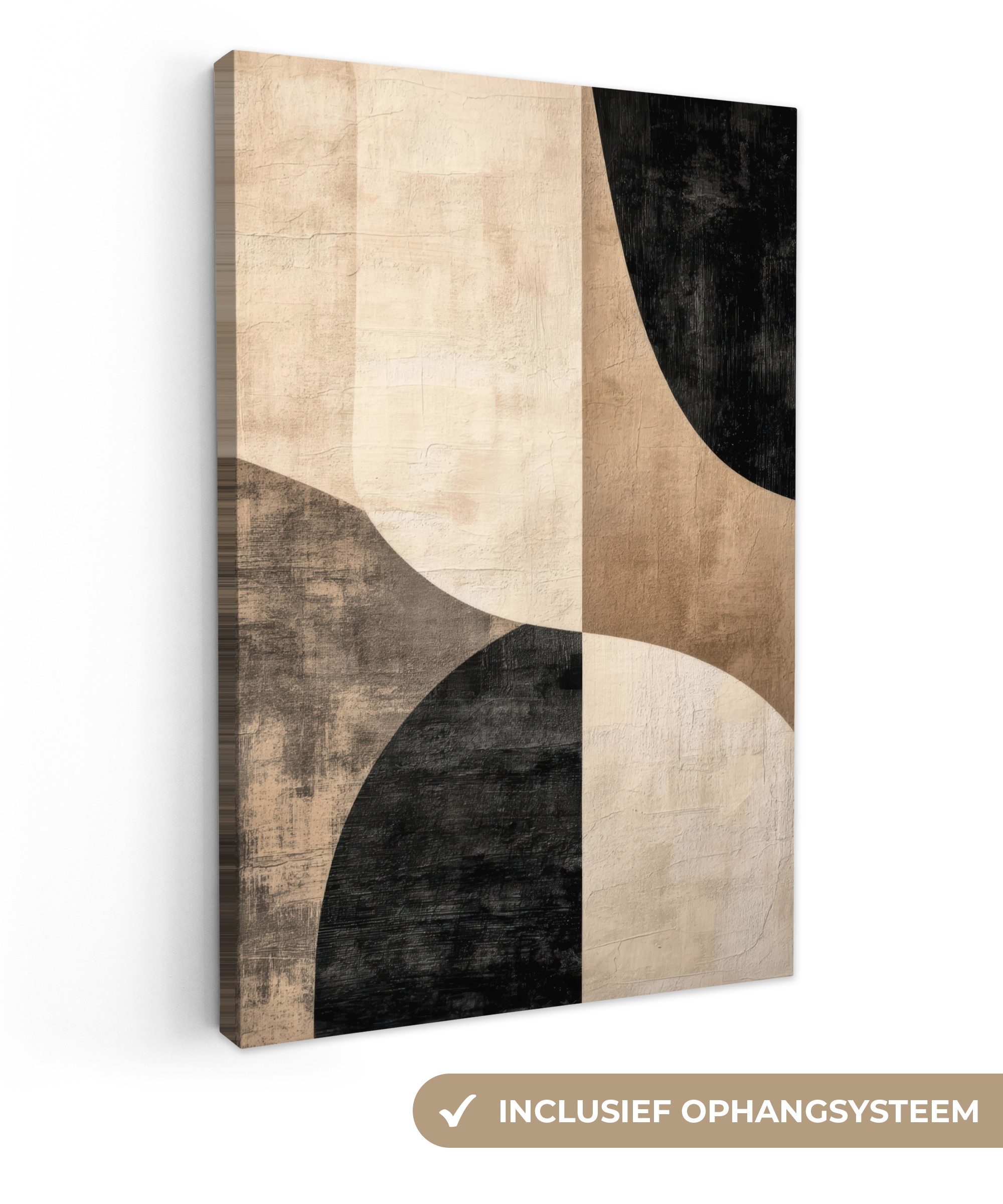 OneMillionCanvasses® Leinwandbild Abstrakt - Flugzeuge - Schwarz - Rund, Fotodruck (1 St), Leinwand Canvas Wandbild, Wanddekoration 20x30 cm