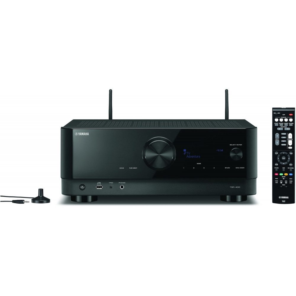 Yamaha Heimkinosystem Yamaha TSR-400 AV-Receiver schwarz für Heimkino. (145.0 W, Ethernet-Schnittstelle, Heimkino Receiver)