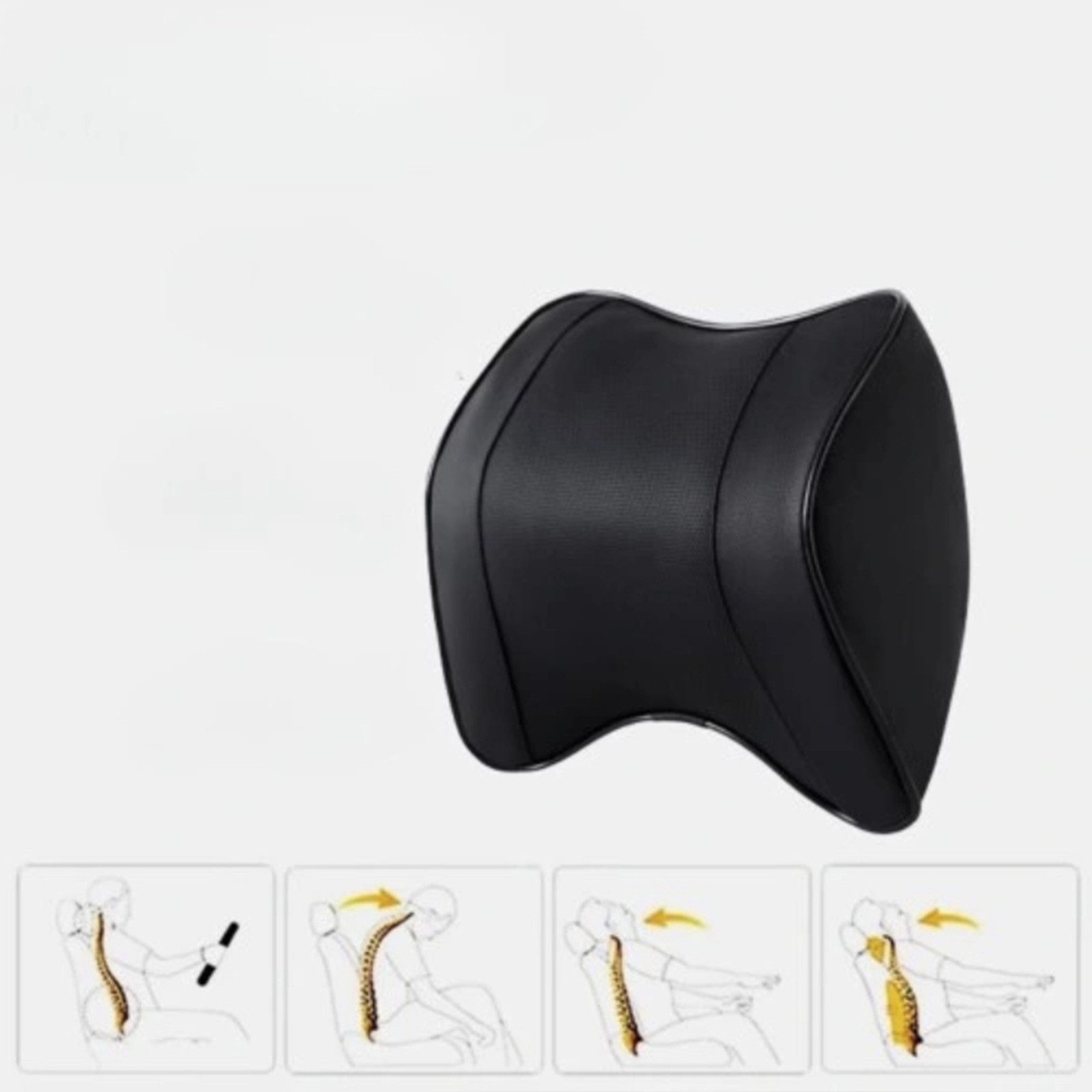 HAUSS SPOLE Autokopfstütze Auto Nackenkissen Auto Nackenstütze Mit Gummiband, (Ergonomisches Schulterkissen, 1-St., mit verstellbare Riemen atmungsaktiver abnehmbarer Bezug), Nackenstütze zur Entlastung der Halswirbelsäule