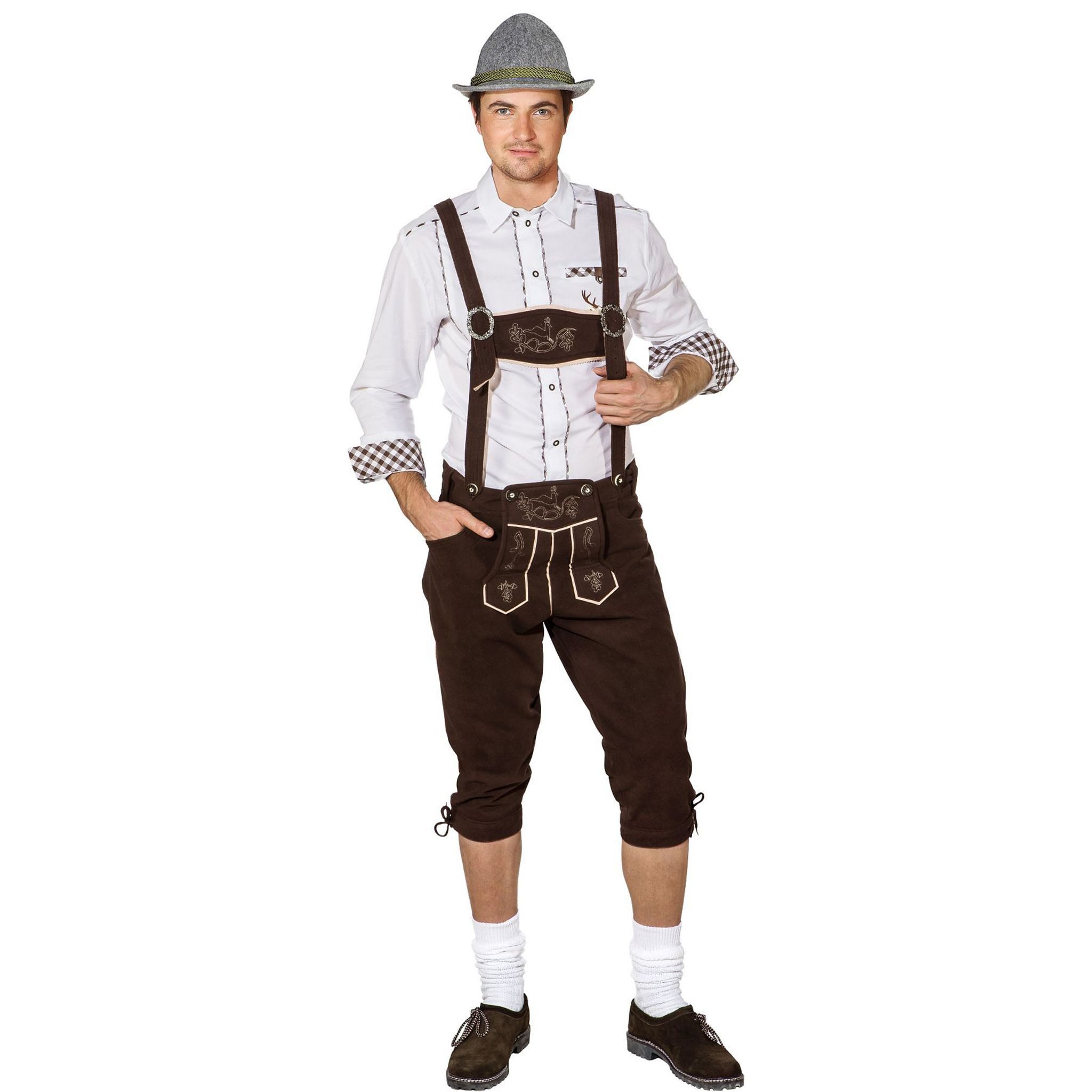 Orlob Trachten-Kostüm Braune Latzhose für Herren günstig online kaufen