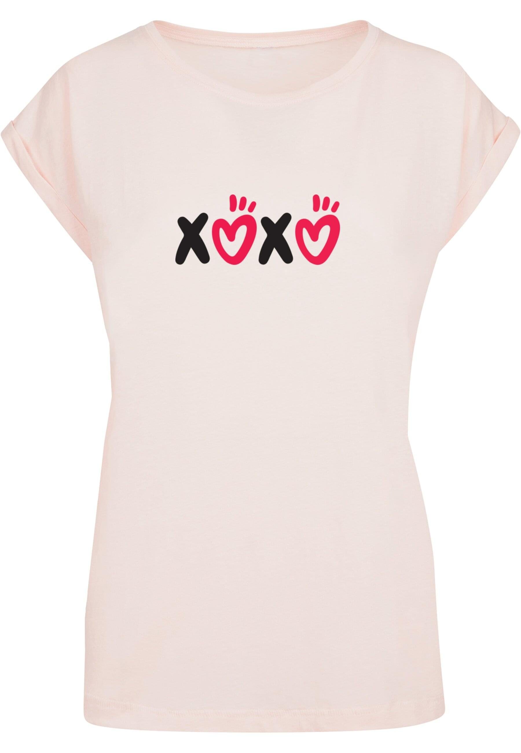 Merchcode T-Shirt Damen Ladies Valentines Day - XOXO Extended Shoulder Tee ( 1-tlg)