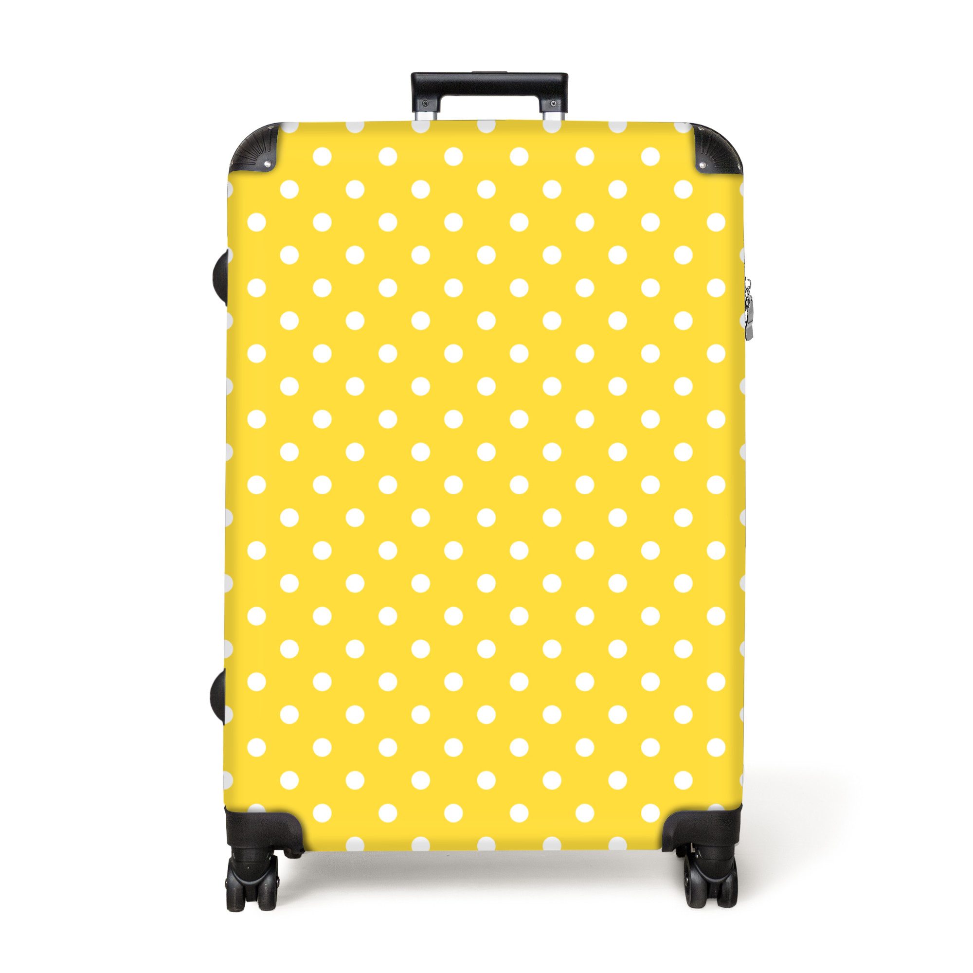 NoBoringSuitcases.com© Hartschalen-Trolley Punkte - Gelb - günstig online kaufen
