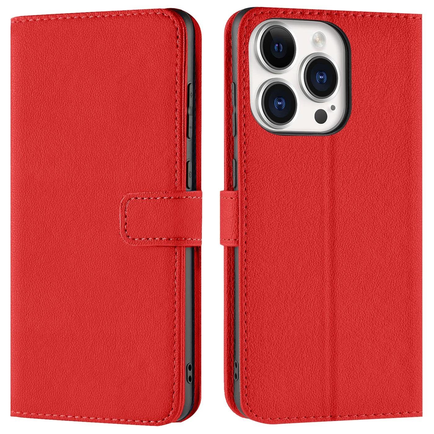 CoolGadget Handyhülle Wallet Klapp Tasche Book Case für Apple iPhone 16 Pro 6,1 Zoll, Hülle Klapphülle Flip Cover Etui Schutzhülle