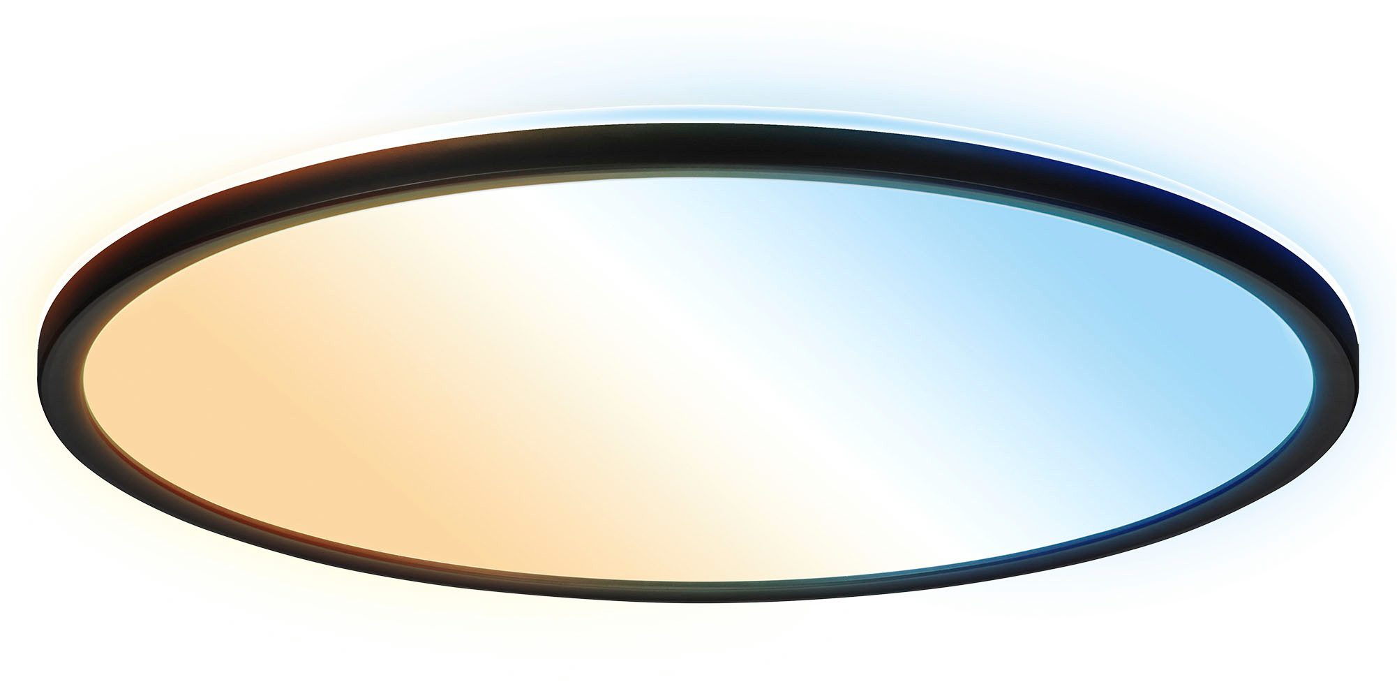 B.K.Licht LED Panel SHALLOW, CCT - über Fernbedienung, LED fest integriert, warmweiß - kaltweiß, 42x3 cm, Badlampe, Badezimmer, Küche, Wohnzimmer