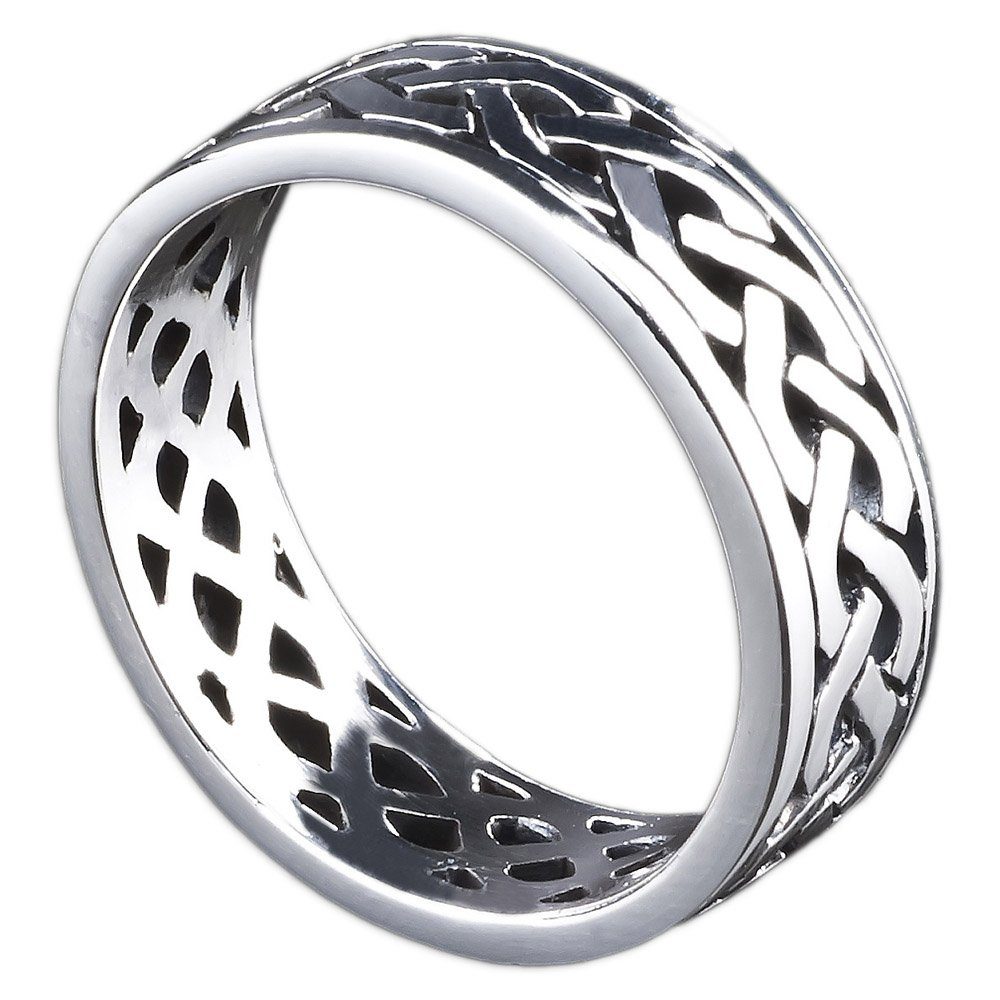 Silberring Tribal geflochten keltische Knoten 925 Sterlingsilber Damenring