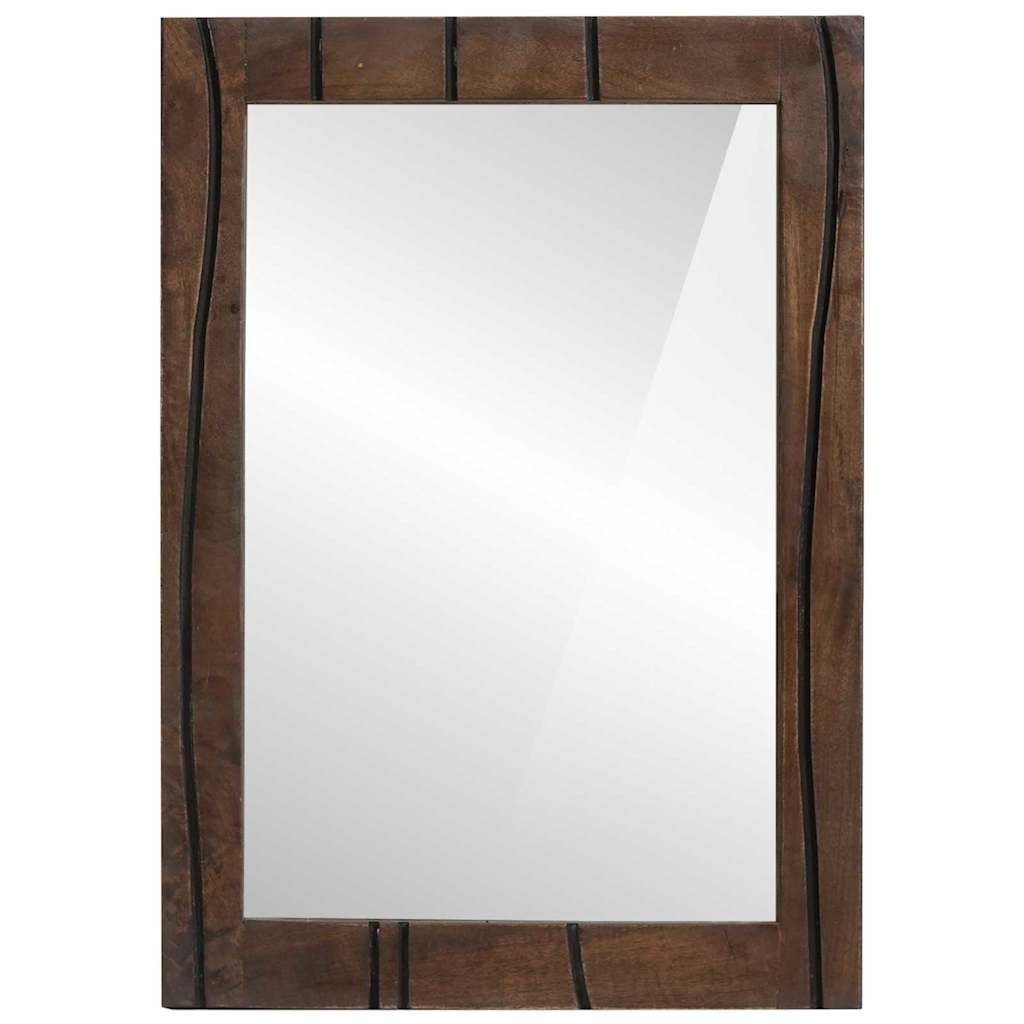 vidaXL Spiegel Badezimmer Spiegel Wandmontiert Braun günstig online kaufen