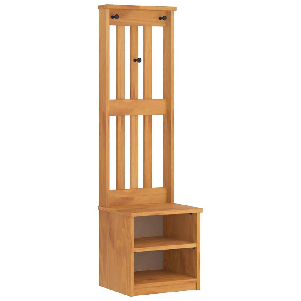 vidaXL Sitzbank Garderobenständer SANDNES 45x40x159,5 cm Massivholz Kiefer