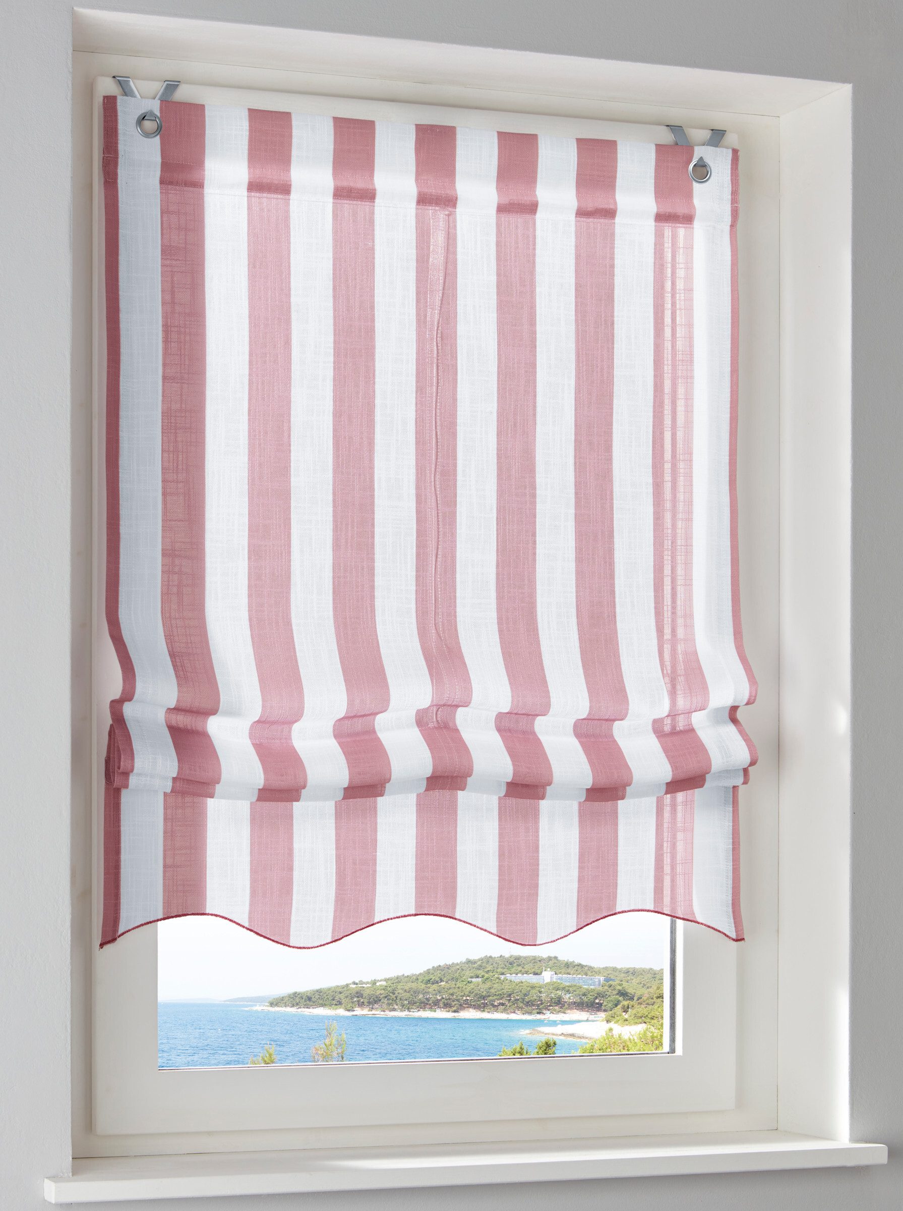 Rollo Raffrollo, heine, halbtransparent, Ösen
