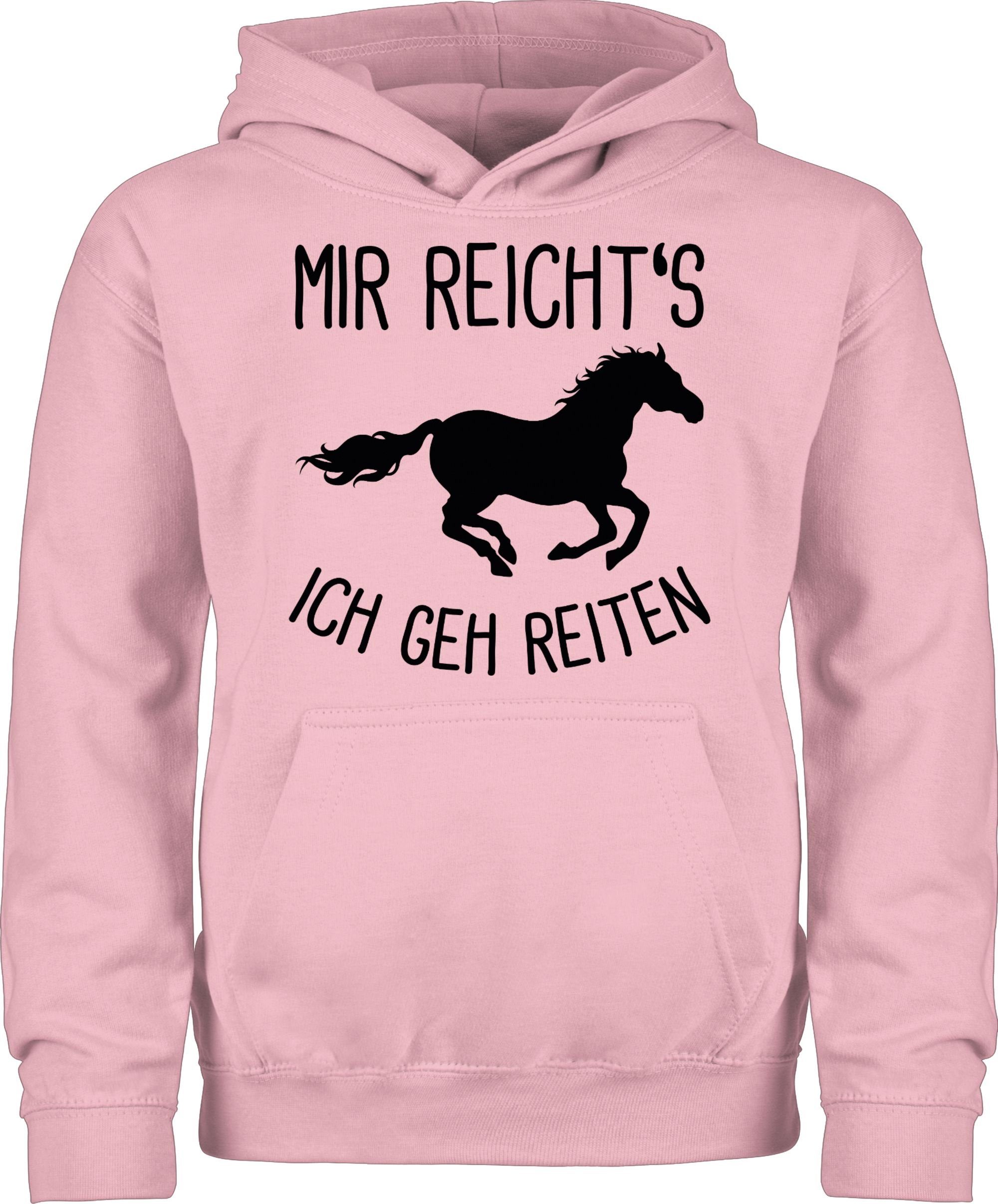 Shirtracer Hoodie Mir reichts ich geh Reiten mit Pferd I Geschenk Reiter I Pferdemädchen Tiermotiv Animal Print