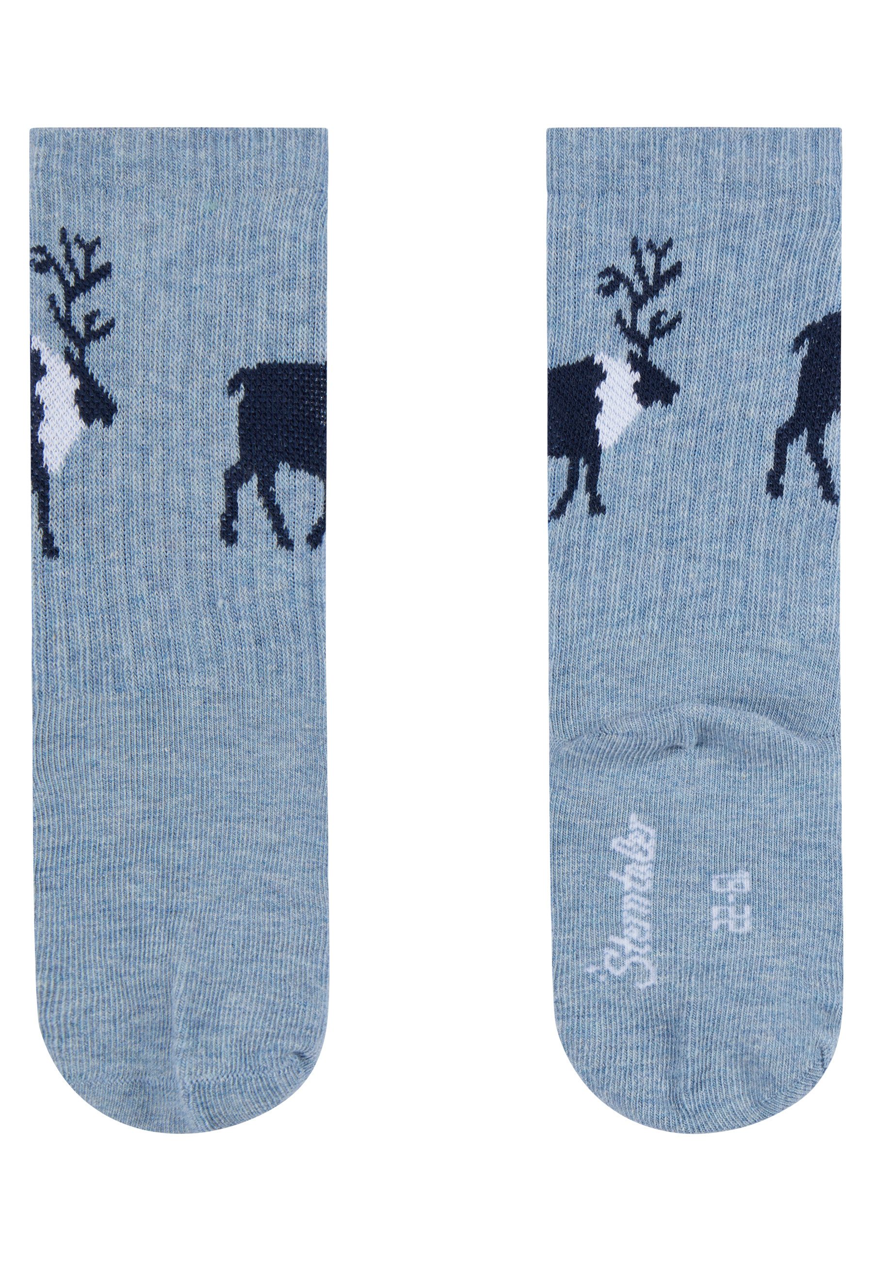 Sterntaler® Feinsöckchen Socken 3er-Pack Hirsch (3-Paar, 3er-Pack)
