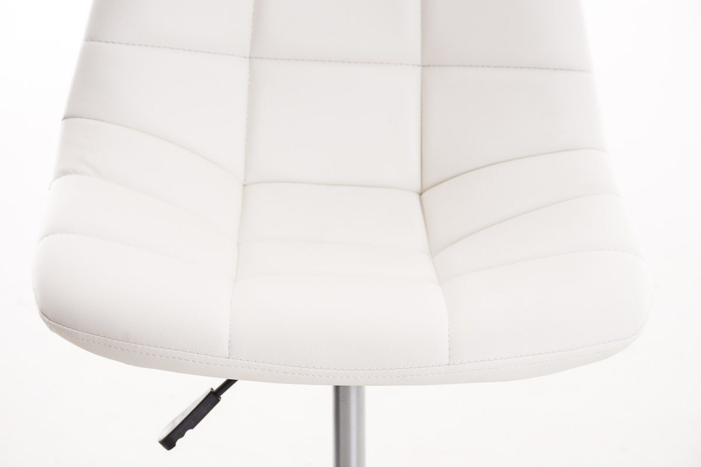 TPFLiving Bürostuhl Emily mit bequemer 360° chrom Drehstuhl, - höhenverstellbar Rückenlehne Gestell: (Schreibtischstuhl, Metall drehbar Chefsessel, Konferenzstuhl), - und weiß Kunstleder Sitzfläche