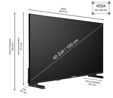 Telefunken XF40TO750S LCD-LED Fernseher (100 cm/40 Zoll, Full HD, TiVo Smart TV, TiVo Smart TV, HDR, Triple-Tuner, Sprachsteuerung, HD+ 6 Monate inkl)