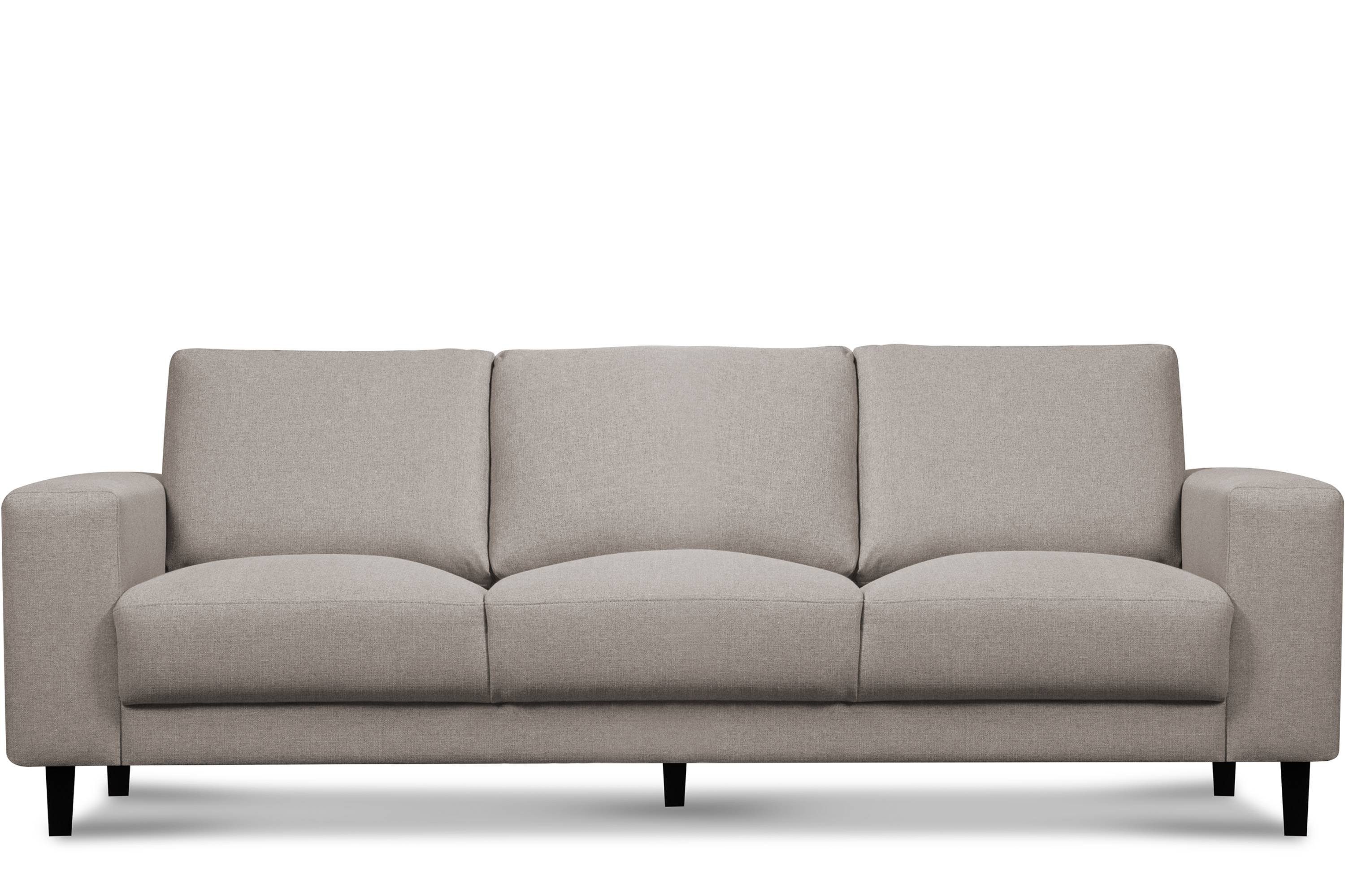 Konsimo 3-Sitzer ALIO Sofa 3 Personen, Massivholzbeine, zeitloses Design beige | beige | beige | Einzelsofas