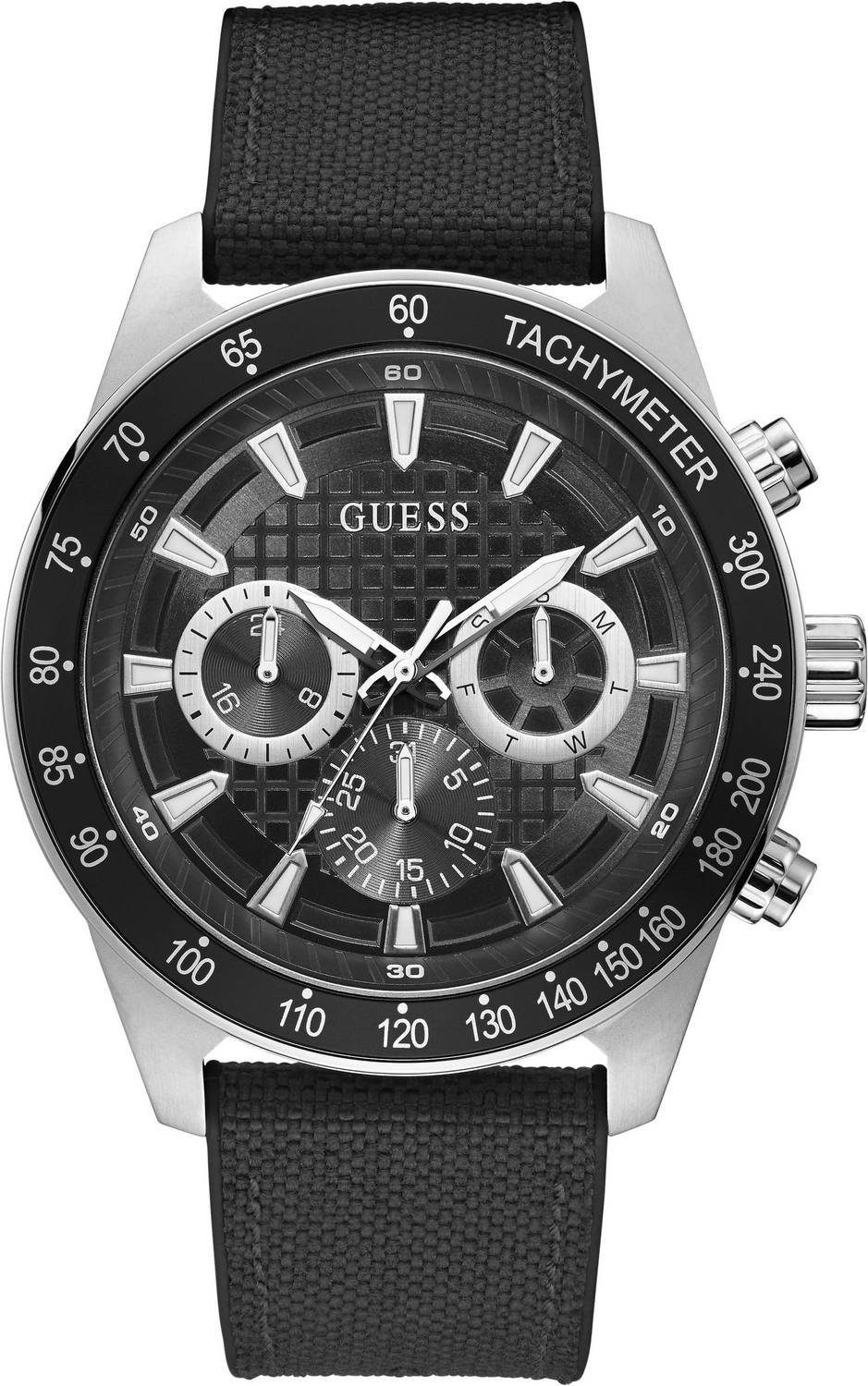 Guess Quarzuhr Guess GW0206G1 Magnitude Herren 48mm 5ATM, Das Gehäuse ist  aus Edelstahl und der Durchmesser ist ca. 48