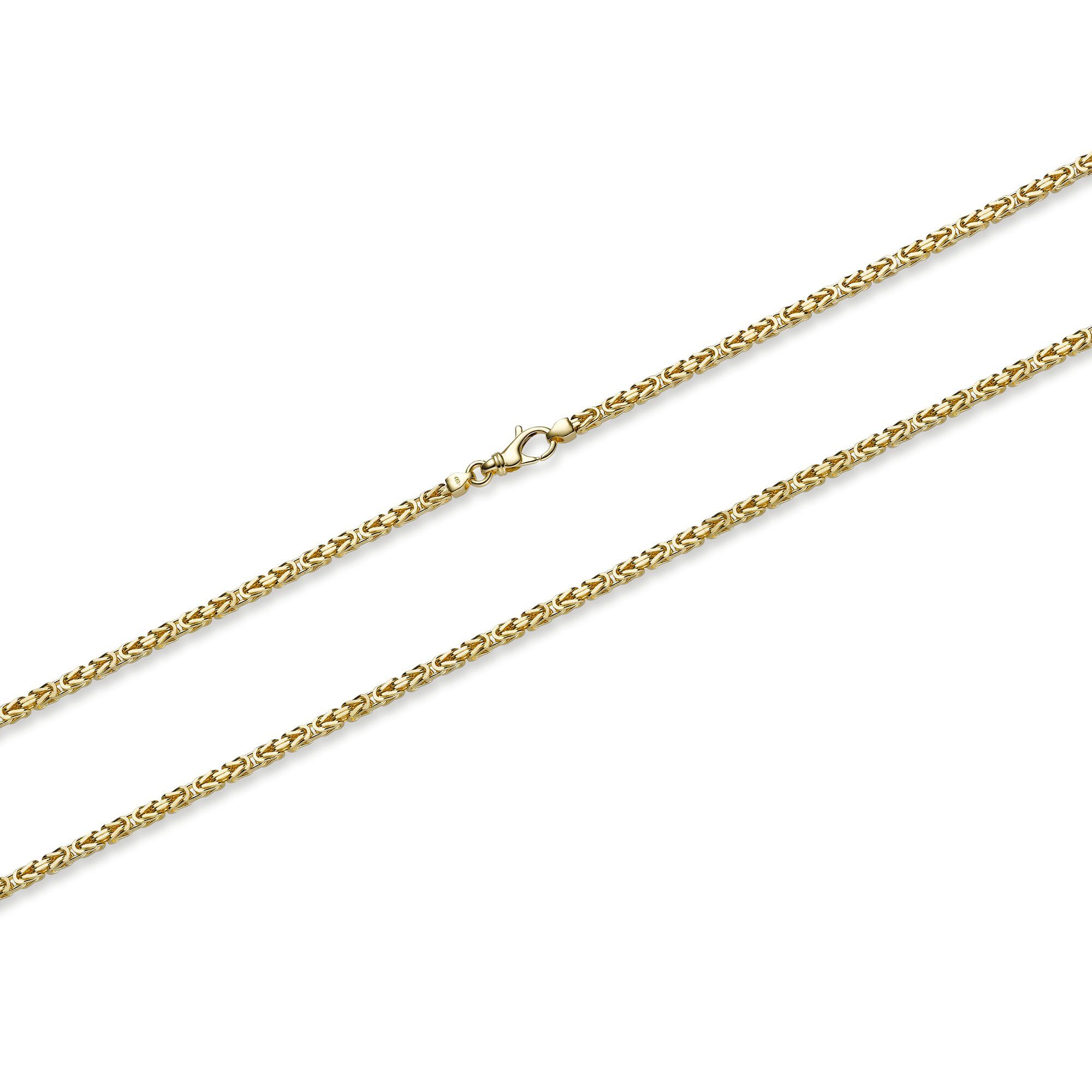 Herren Schmuck HOPLO Königskette 3,0 mm 50 cm 750 - 18 Karat Gold Halskette Königskette massiv Gold hochwertige Goldkette 34 g (
