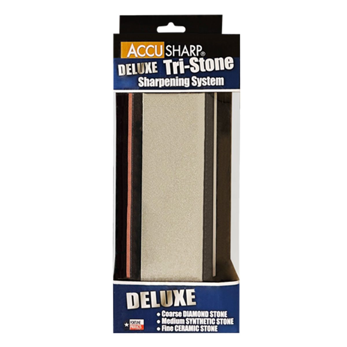 Accusharp Messerschärfer Deluxe Tri Stone Sharpening System - Messer- und Werkzeugschärfer