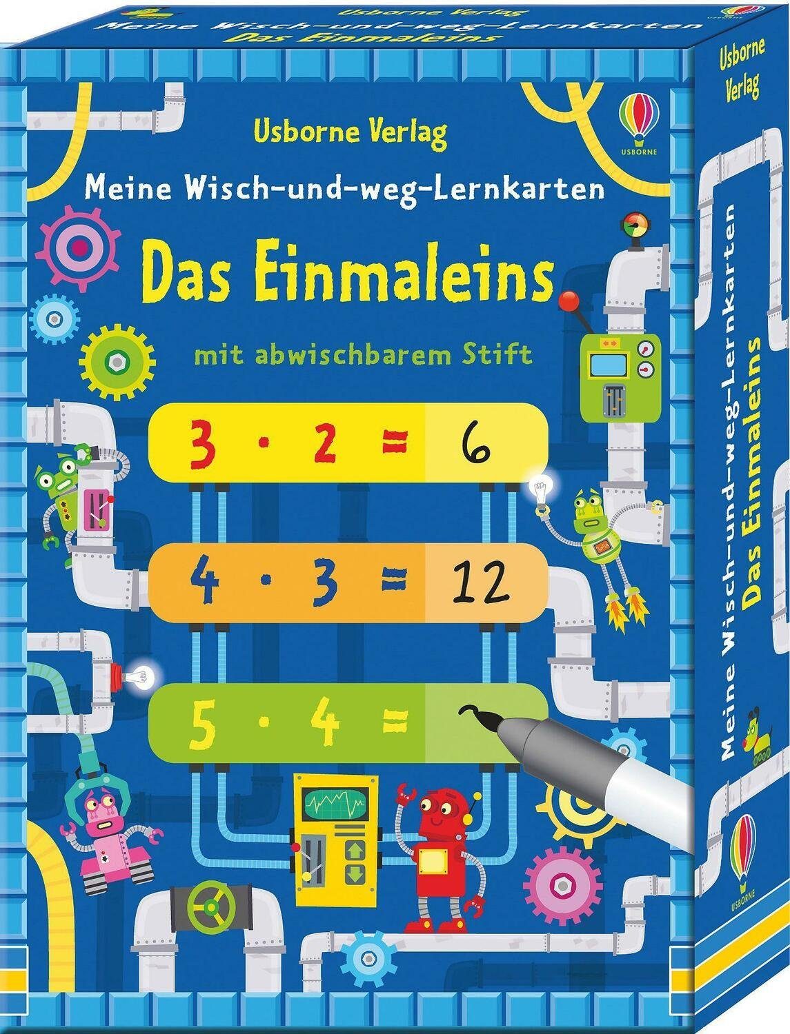 Usborne Verlag Meine Einmaleins Spiel, Das Wisch-und-weg-Lernkarten: