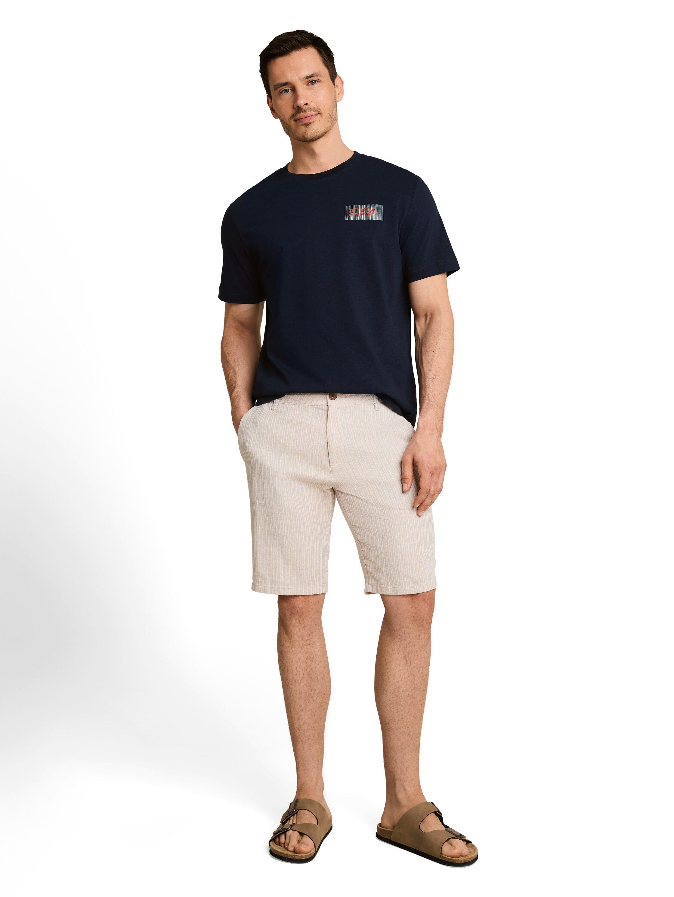 TOM TAILOR Kurzarmshirt Sommershirt mit Print und Stickerei – Bild 4 von 5