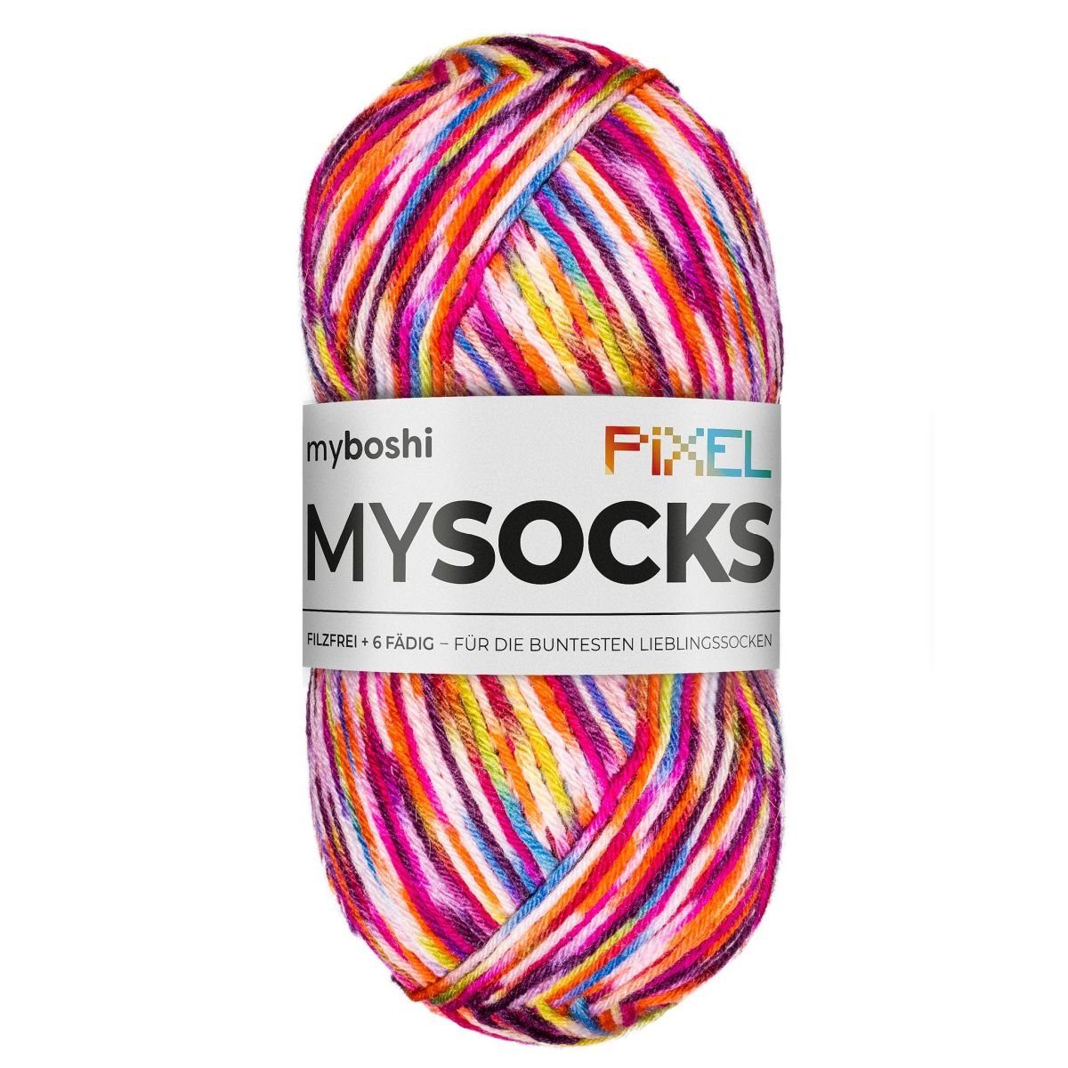 myboshi Sockenwolle myboshi mysocks Pixel, 75% Schurwolle, 25% Polyamid Häkelwolle