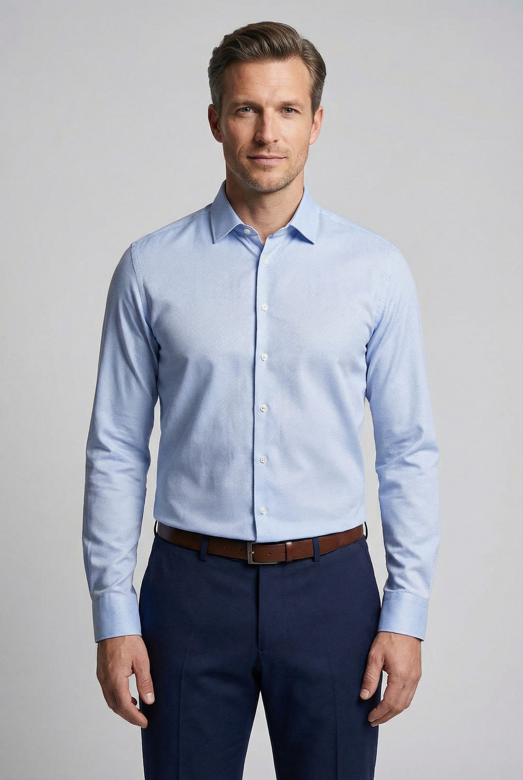 DESOTO Langarmhemd Jerseyhemd Casual Kent
