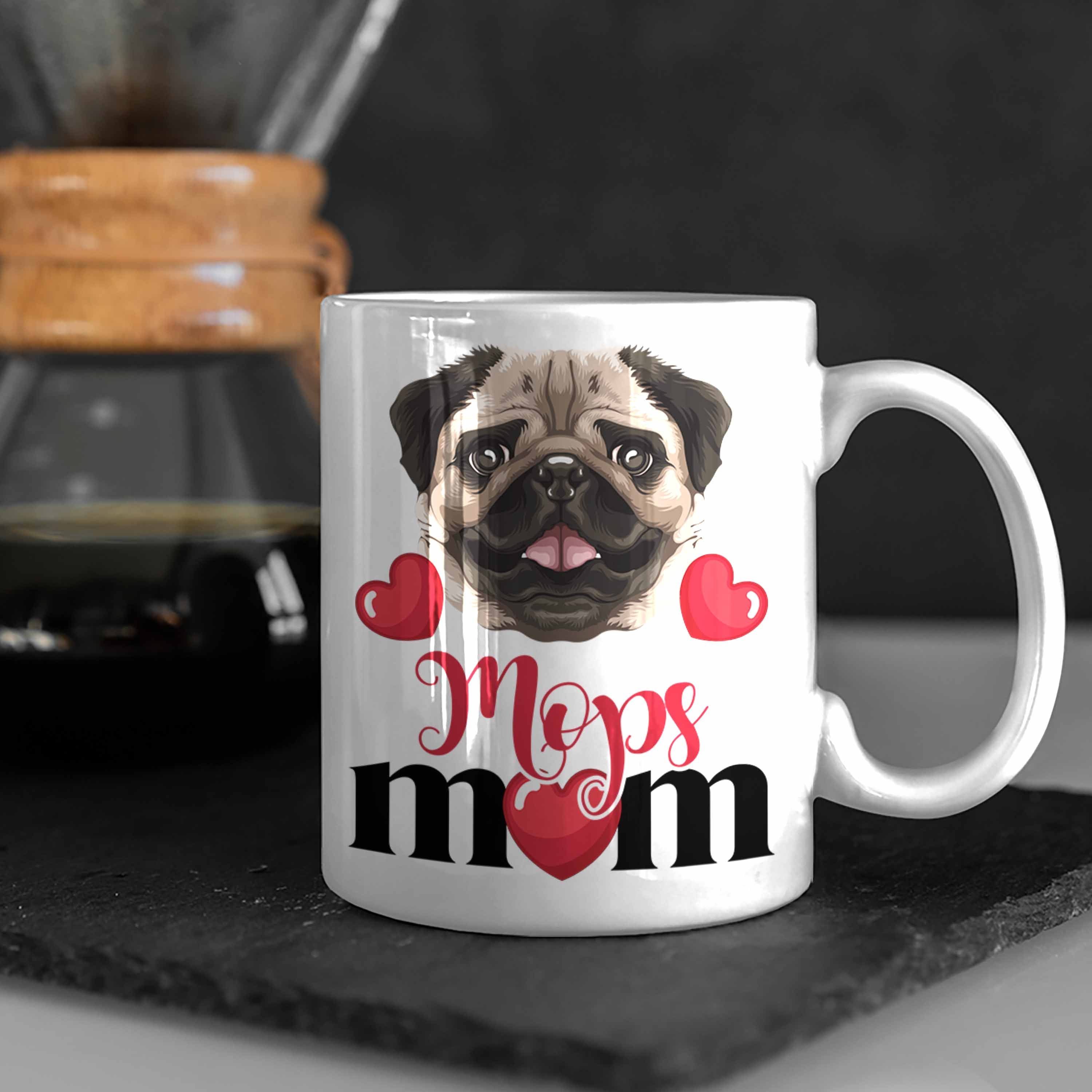 Mop Tasse Tasse Mama Weiss Geschenk Trendation Lustiger Mom Geschenkidee Spruch Mops Besitzer