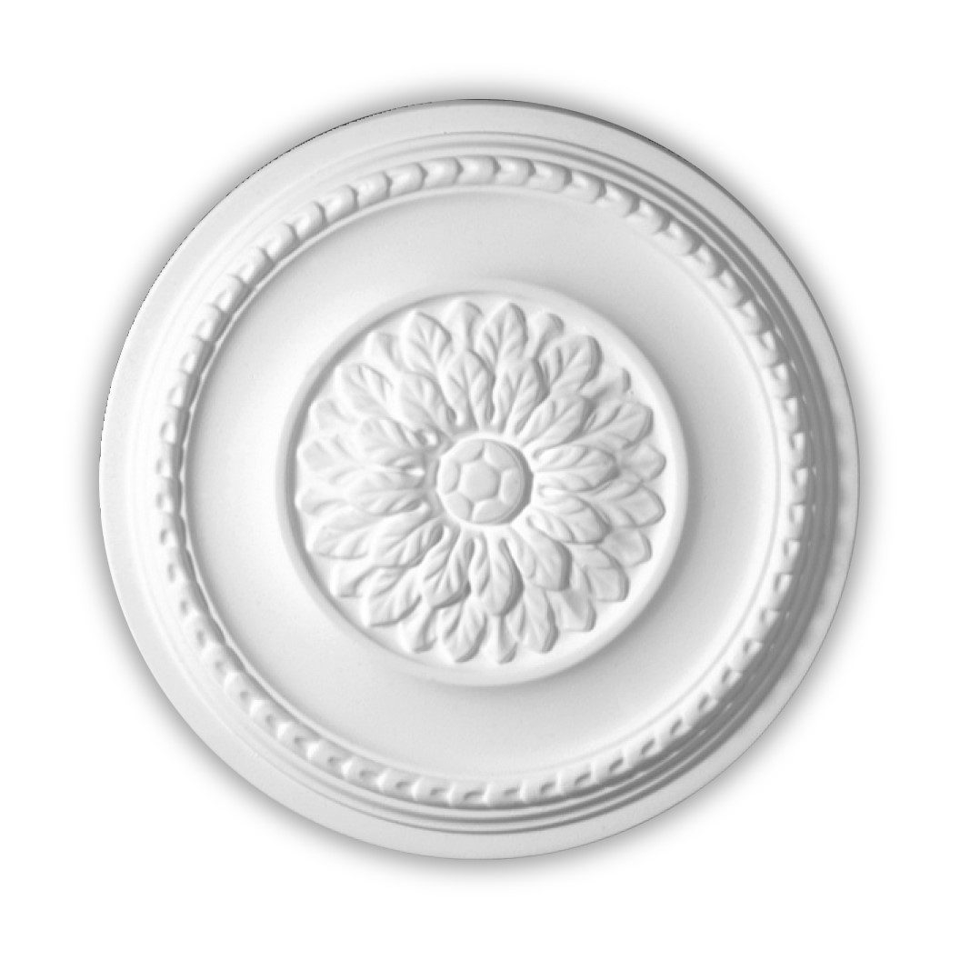 Homestar Decken-Rosette Rosa, Ø = 37 cm, perfekte Akzente für Ihre Wohn- und Geschäftsräume