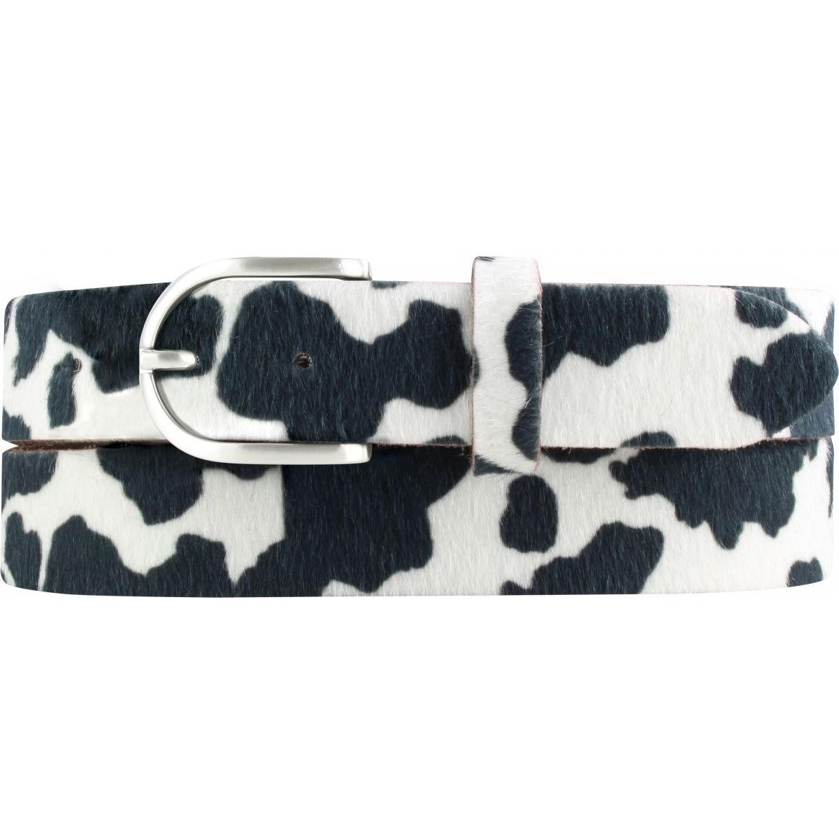 BELTINGER Ledergürtel Hochwertiger Fell-Ledergürtel 3 cm - Kuh-Ledergürtel für Damen 30mm - (1-St)