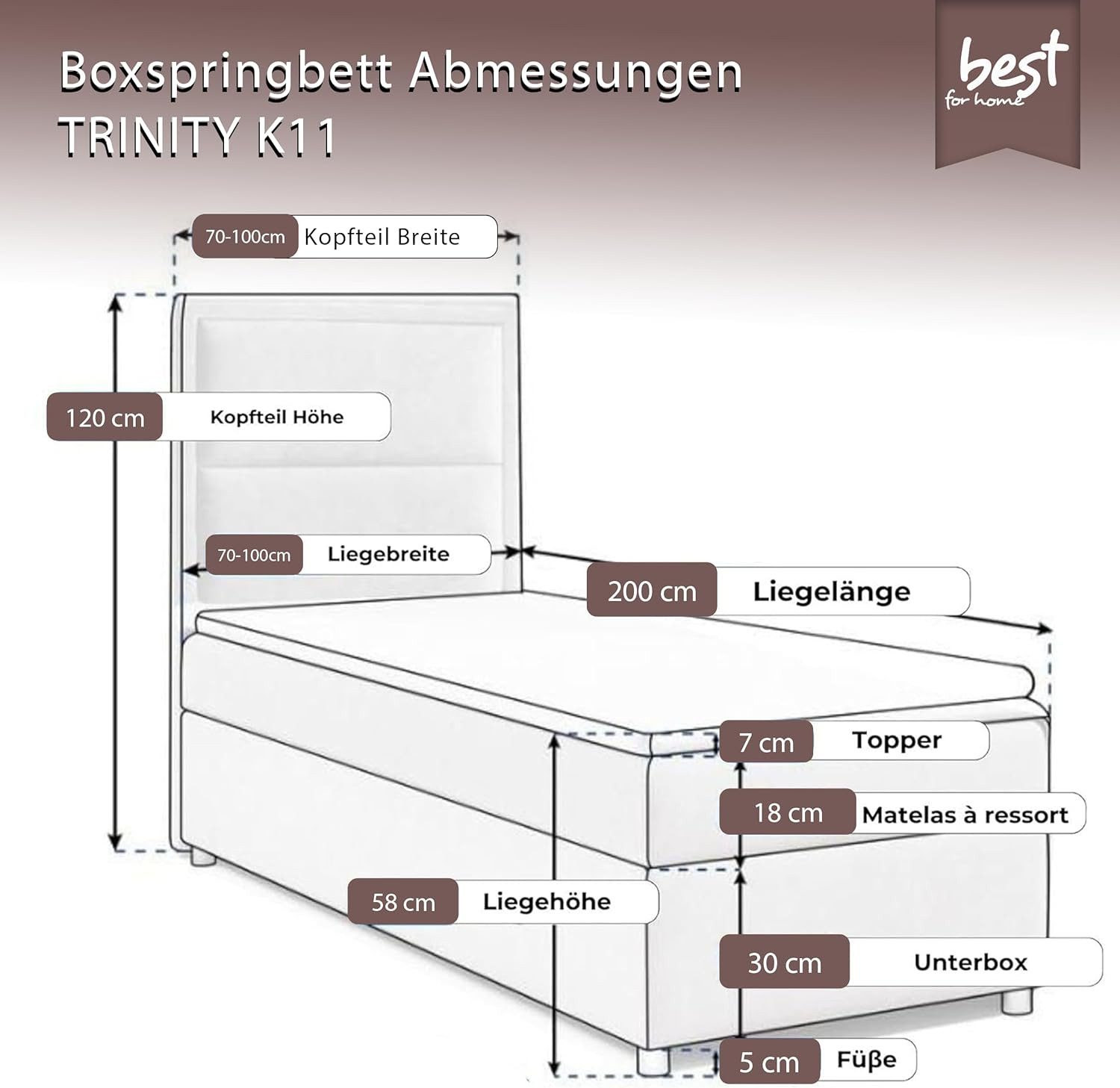 Best for Home Boxspringbett mit Bettkasten günstig online kaufen