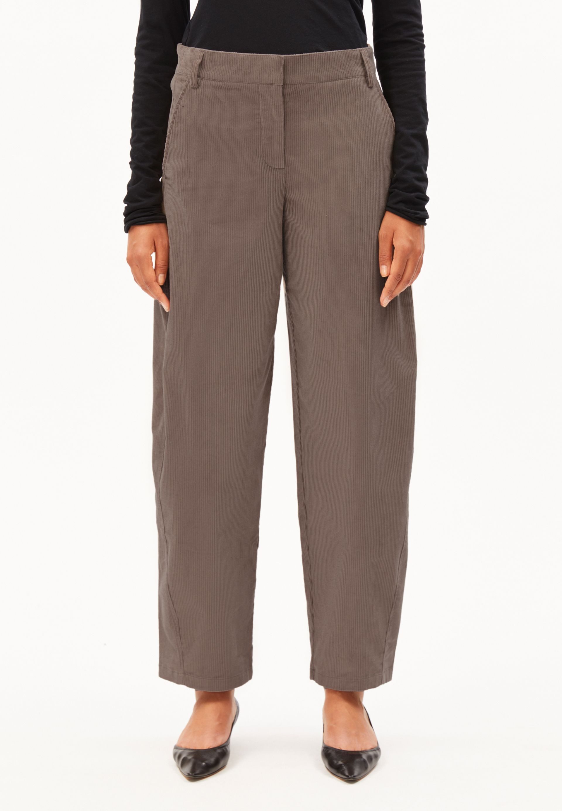 Armedangels Stoffhose BARREL CORDUROY Cordhose aus Bio-Baumwoll Mix (Mid waist, Regular Fit)