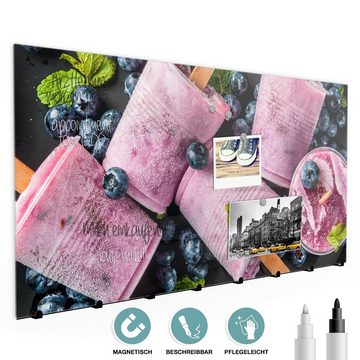 Primedeco Garderobenpaneel Magnetwand und Memoboard aus Glas Heidelbeereneis