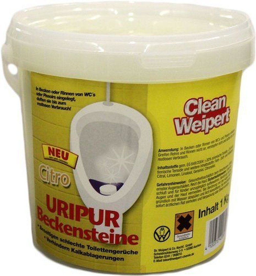 Uripur "Citro" Beckensteine beseitigt schlechte Toilettengerüche 1 KG Urinsteinlöser