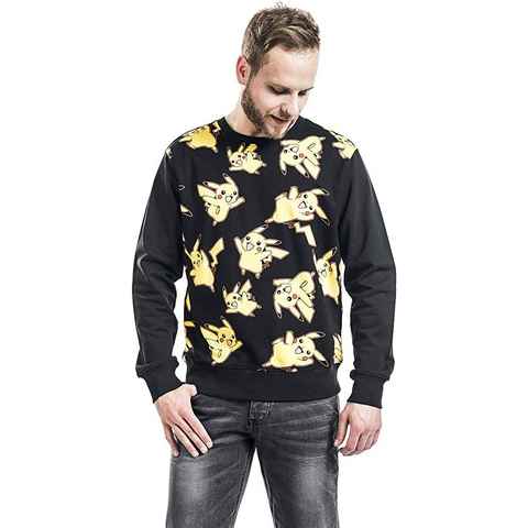 POKÉMON Sweatshirt Pokemon Herren Pikachu All Over Sweater Sweatshirt