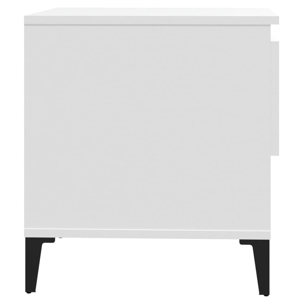 Weiß Beistelltische furnicato (2-St) Beistelltisch 50x46x50 Holzwerkstoff Stk. cm 2