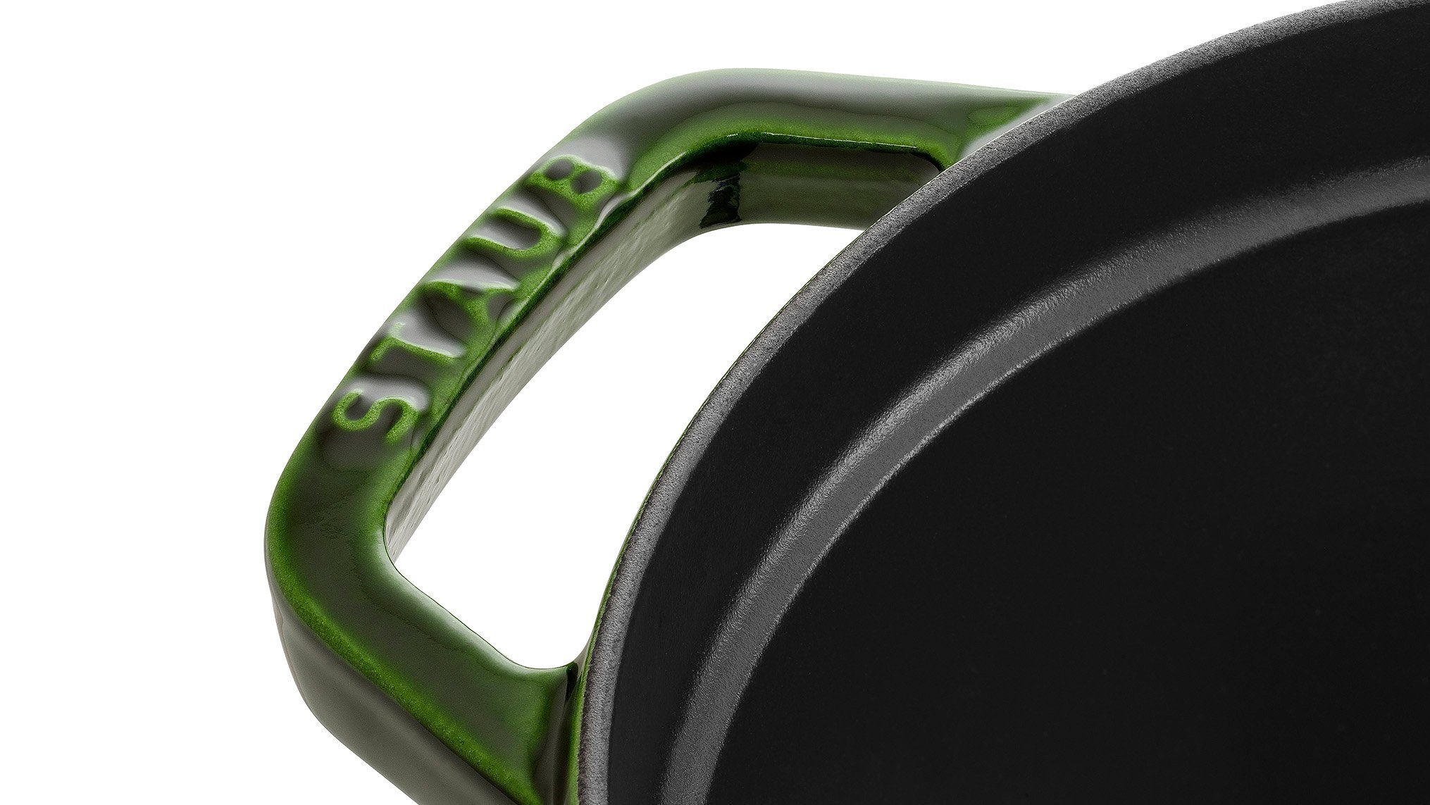 Staub Kochtopf Staub La Cocotte Kochtopf 33 cm Basilikum-Grün oval Gusseisen, (1-tlg)