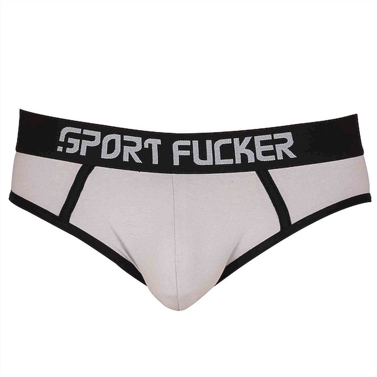 String Sport Fucker Hooker Open Brief - Grau / Schwarz