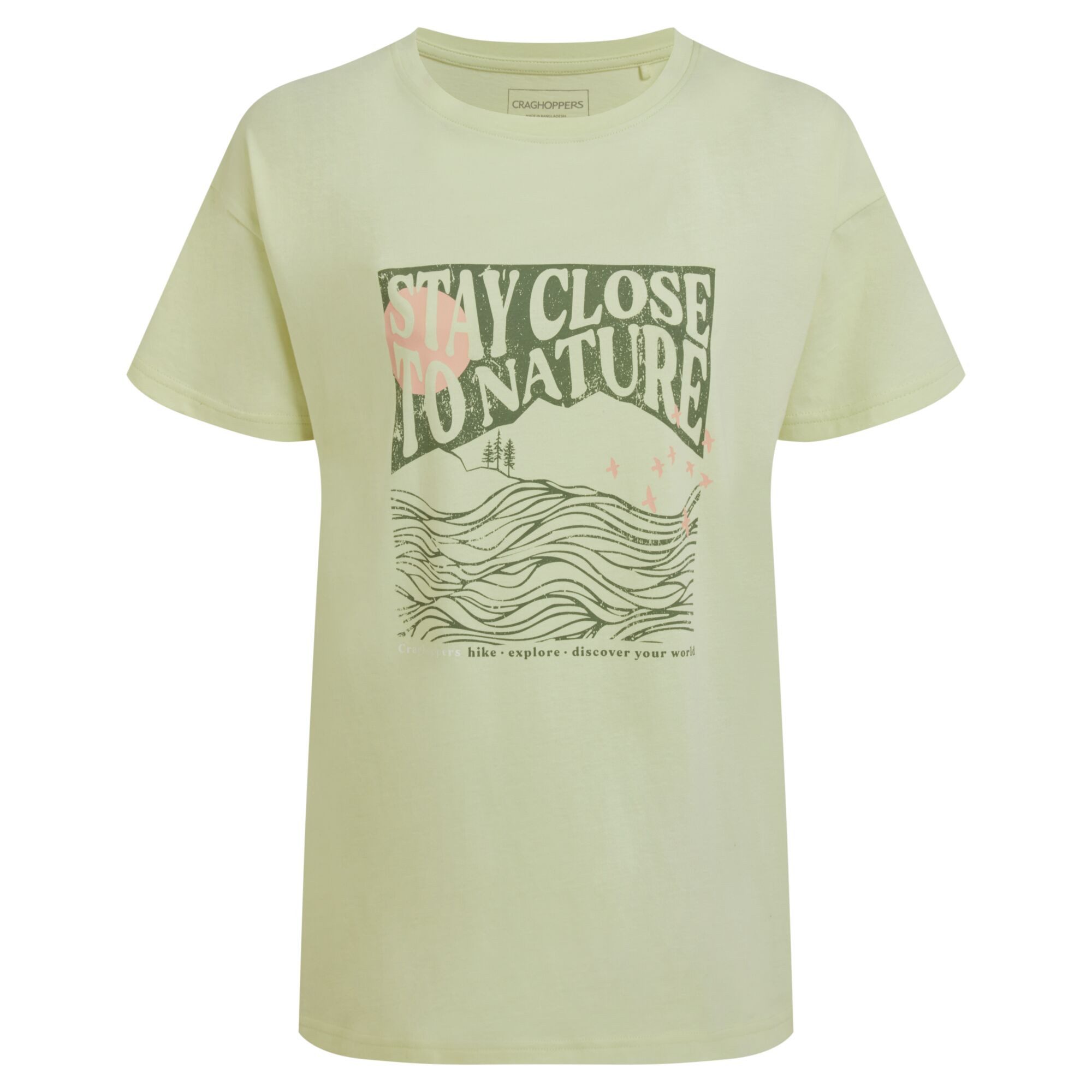 Craghoppers T-Shirt Craghoppers - Damen T-Shirt YAGO aus Bio Baumwolle, hellgelb