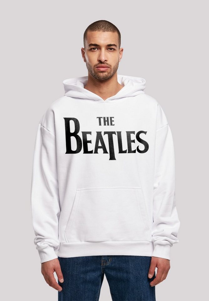 F4NT4STIC Kapuzenpullover The Beatles Band Drop T Logo Black Print, Das  Model ist 180 cm groß und trägt Größe S