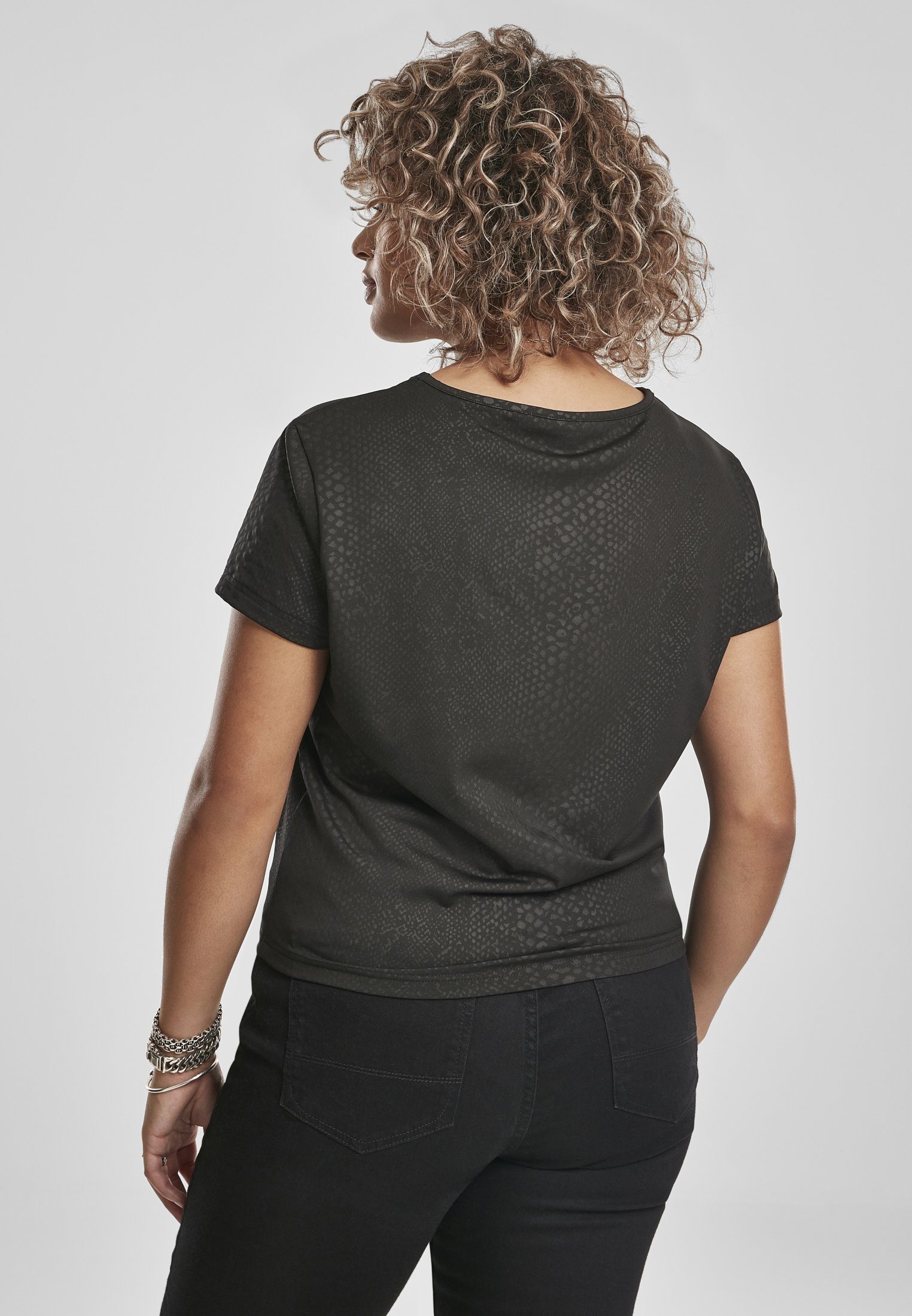Ladies Strandshirt (1-tlg) Damen Tee CLASSICS Pattern Cropped URBAN Stretch
