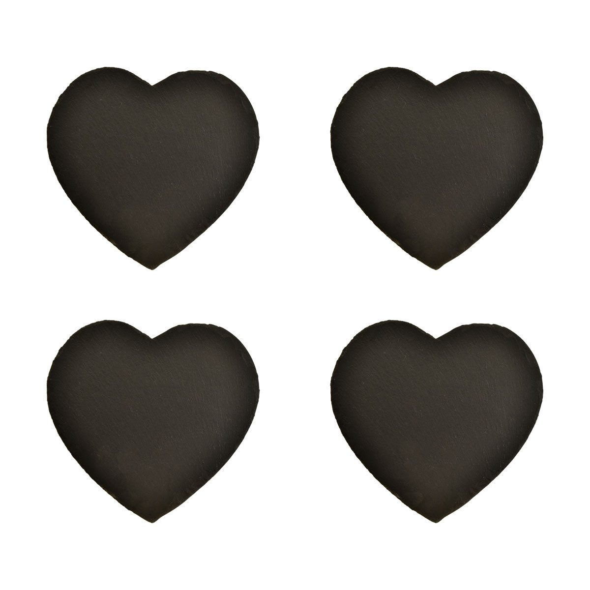Streudeko Valentinstag Schieferherz Deko Herz Schwarz 16cm 4 Stk Hochzeit
