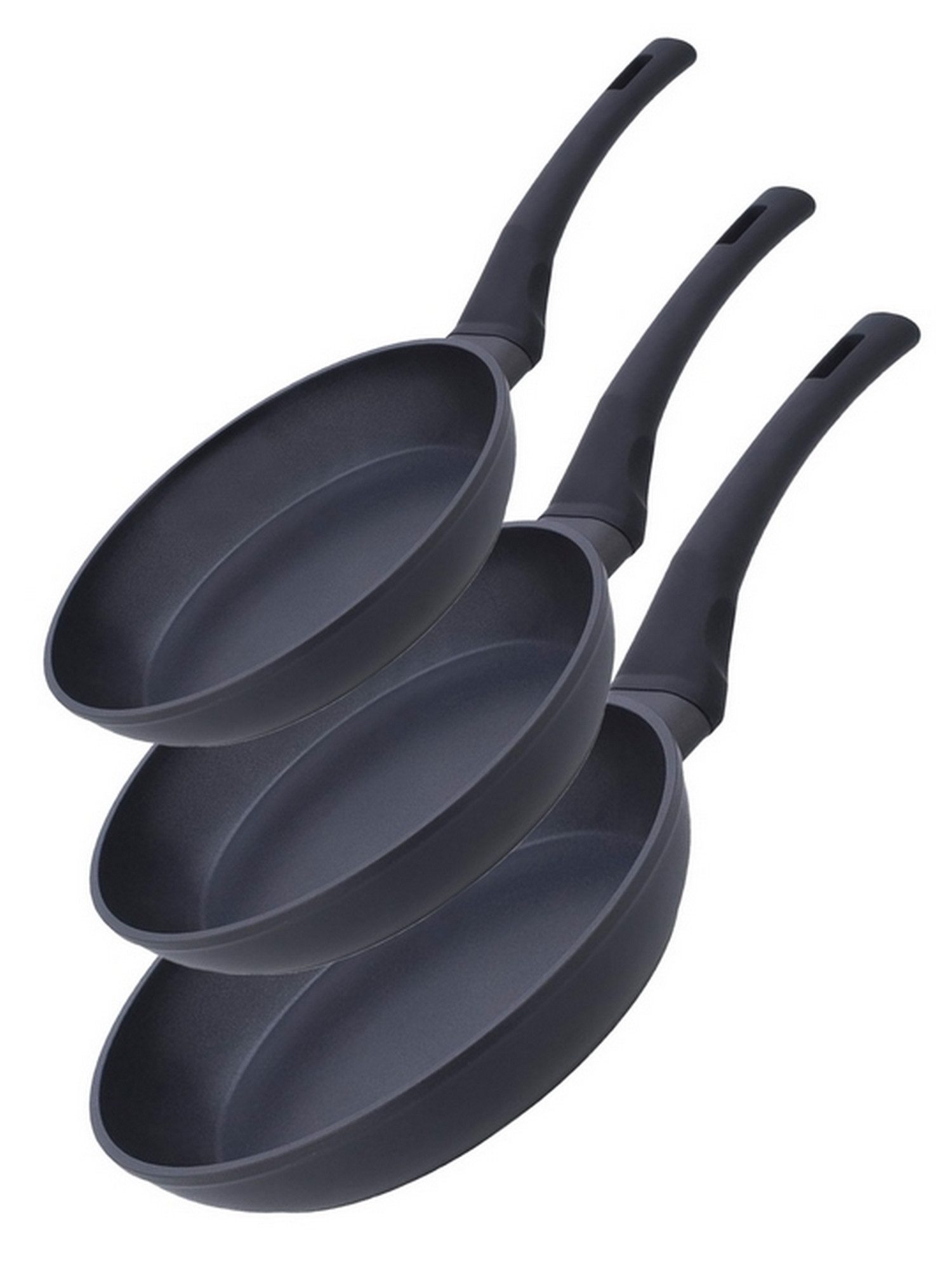 RESTO Kitchenware Pfannen-Set Sagitta, antihaftbeschichtet und spülmaschinenfest, Aluminium (Set, 3-tlg., 1x Bratpfanne Ø 20, 1x Bratpfanne Ø 24, 1x Bratpfanne Ø 28), für alle Herdarten geeignet, auch Induktion